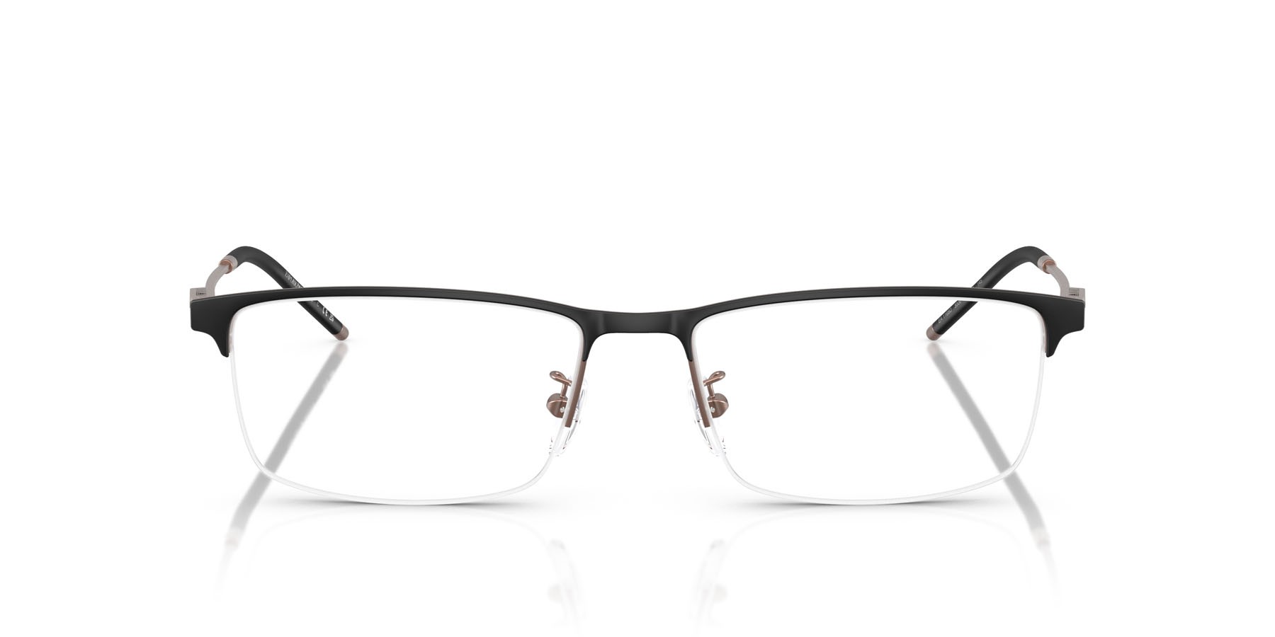 Occhiali da vista Emporio Armani EA 1168D (3006) colore nero opaco forma rettangolare lenti lente demo