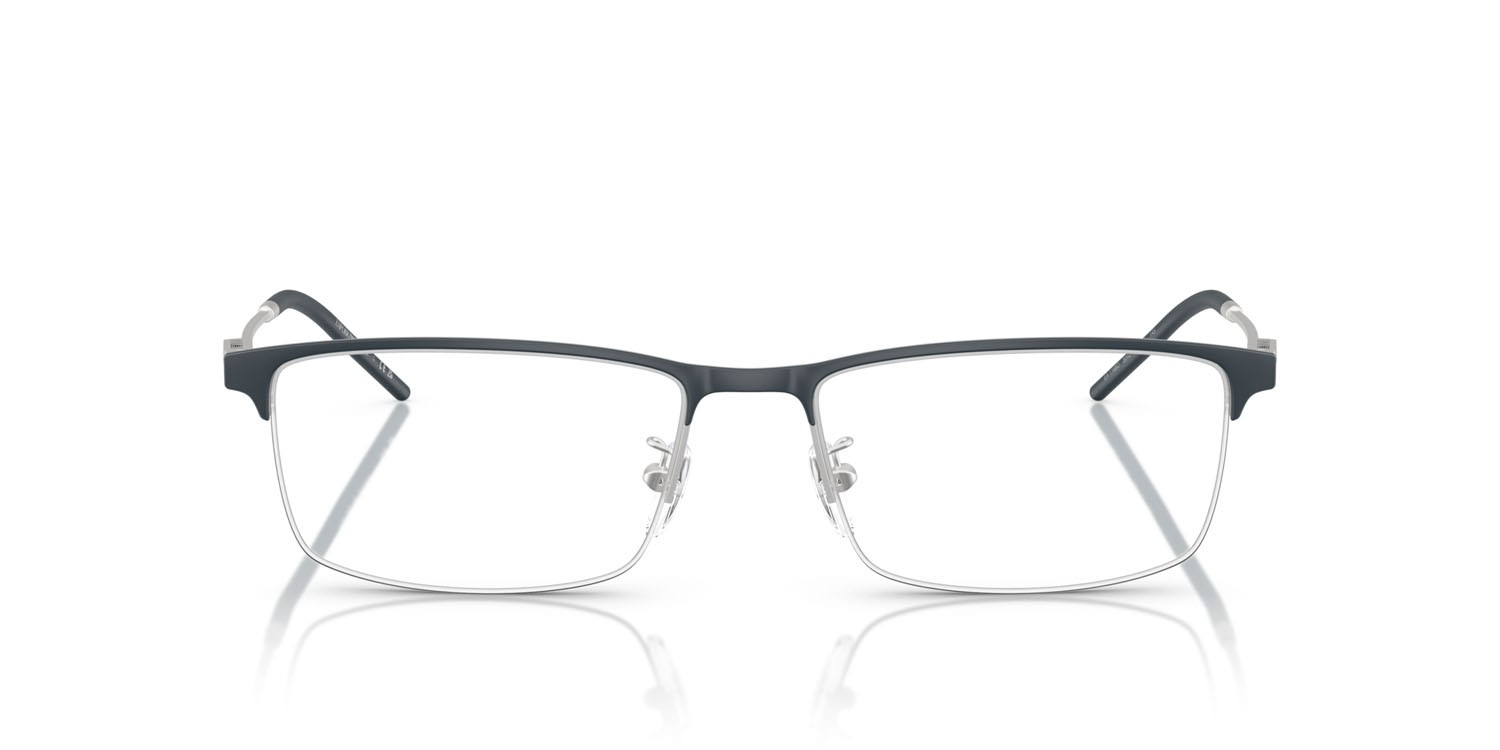 Occhiali da vista Emporio Armani EA 1168D (3042) colore blu scuro opaco forma rettangolare lenti lente demo
