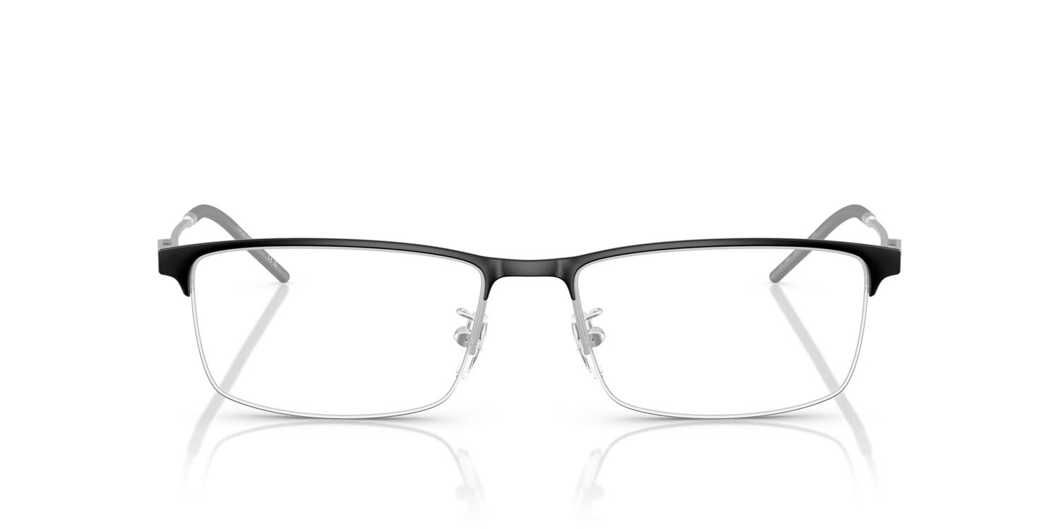 Occhiali da vista Emporio Armani EA 1168D (3061) colore nero opaco/argento forma rettangolare lenti lente demo
