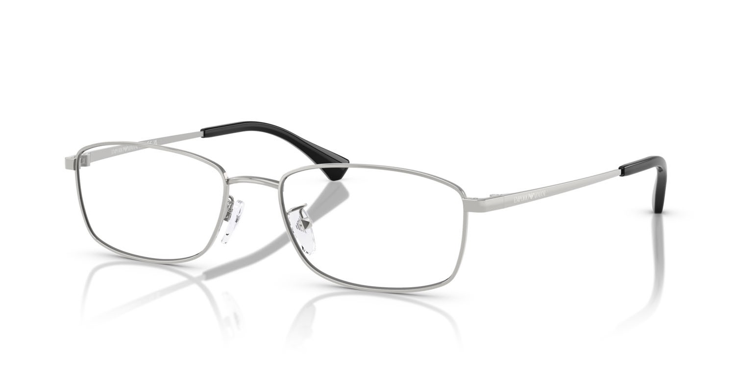 Occhiali da vista Emporio Armani EA 1169D (3015) colore argento lucido forma quadrato lenti lente demo