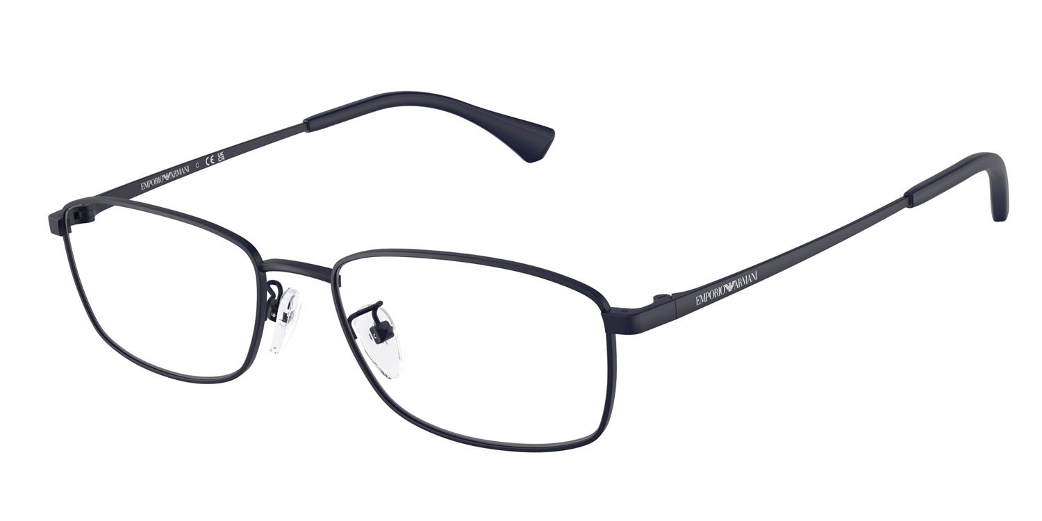 Occhiali da vista Emporio Armani EA 1169D (3160) colore blu opaco forma quadrato lenti lente demo
