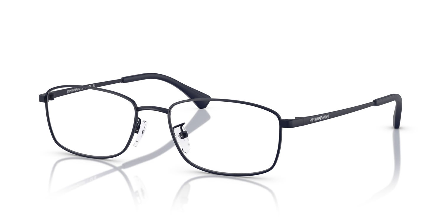 Occhiali da vista Emporio Armani EA 1169D (3160) colore blu opaco forma quadrato lenti lente demo