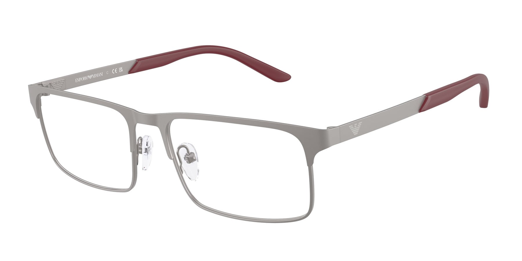 Occhiali da vista Emporio Armani EA 1170 (3003) colore gunmetal opaco forma rettangolare lenti lente demo