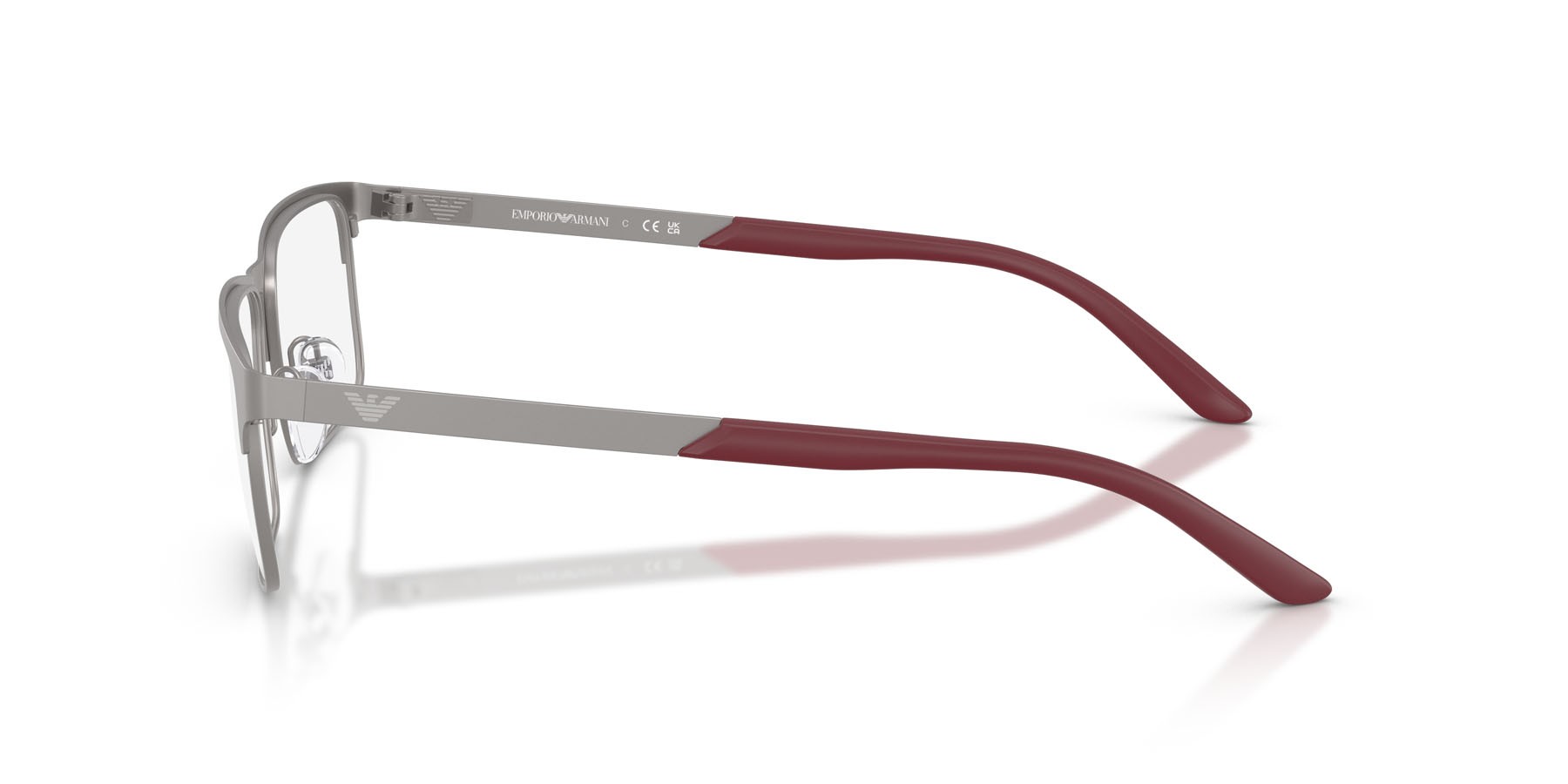 Occhiali da vista Emporio Armani EA 1170 (3003) colore gunmetal opaco forma rettangolare lenti lente demo