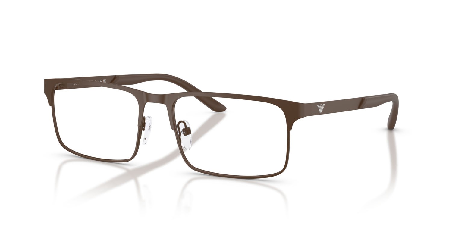 Occhiali da vista Emporio Armani EA 1170 (3397) colore marrone opaco forma rettangolare lenti lente demo