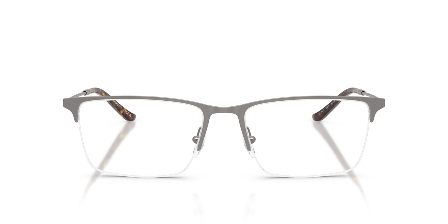 Occhiali da vista Emporio Armani EA 1171 (3003) colore gunmetal opaco forma rettangolare lenti lente demo