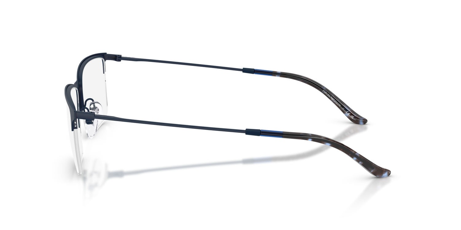 Occhiali da vista Emporio Armani EA 1171 (3018) colore blu opaco forma rettangolare lenti lente demo