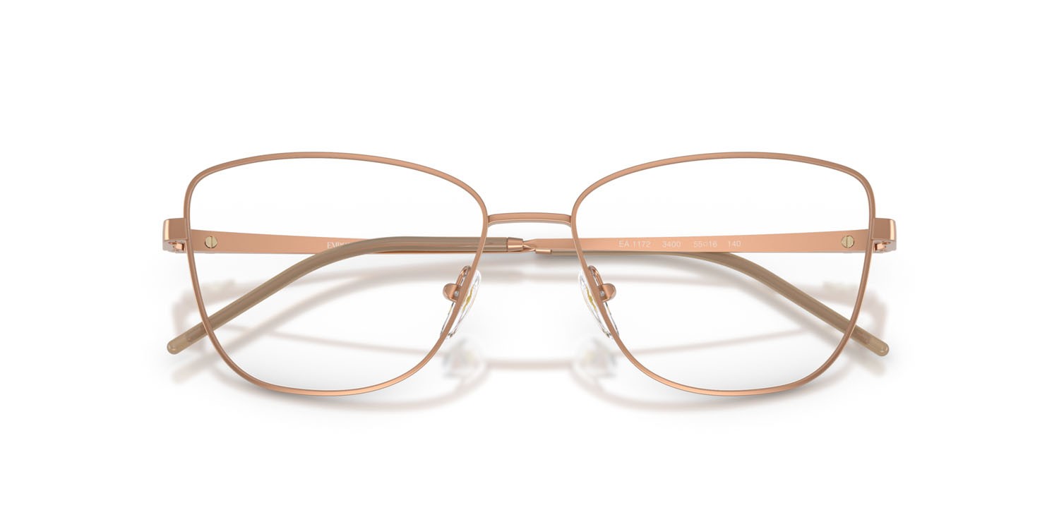 Eyeglasses Emporio Armani EA 1172 (3400) color tundra opaco shape irregular lenses lente demo
