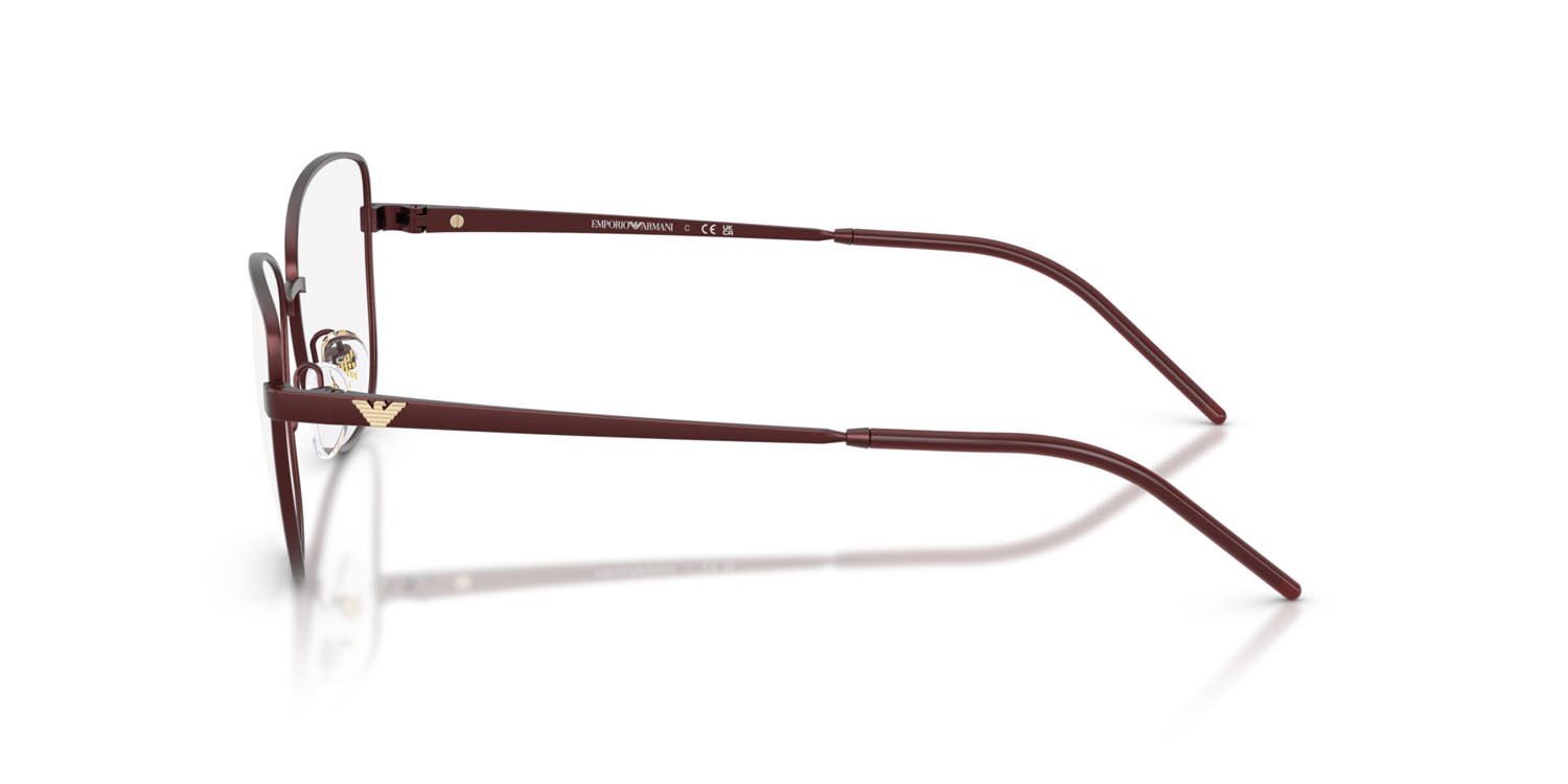 Eyeglasses Emporio Armani EA 1172 (3401) color bordeaux opaco shape irregular lenses lente demo