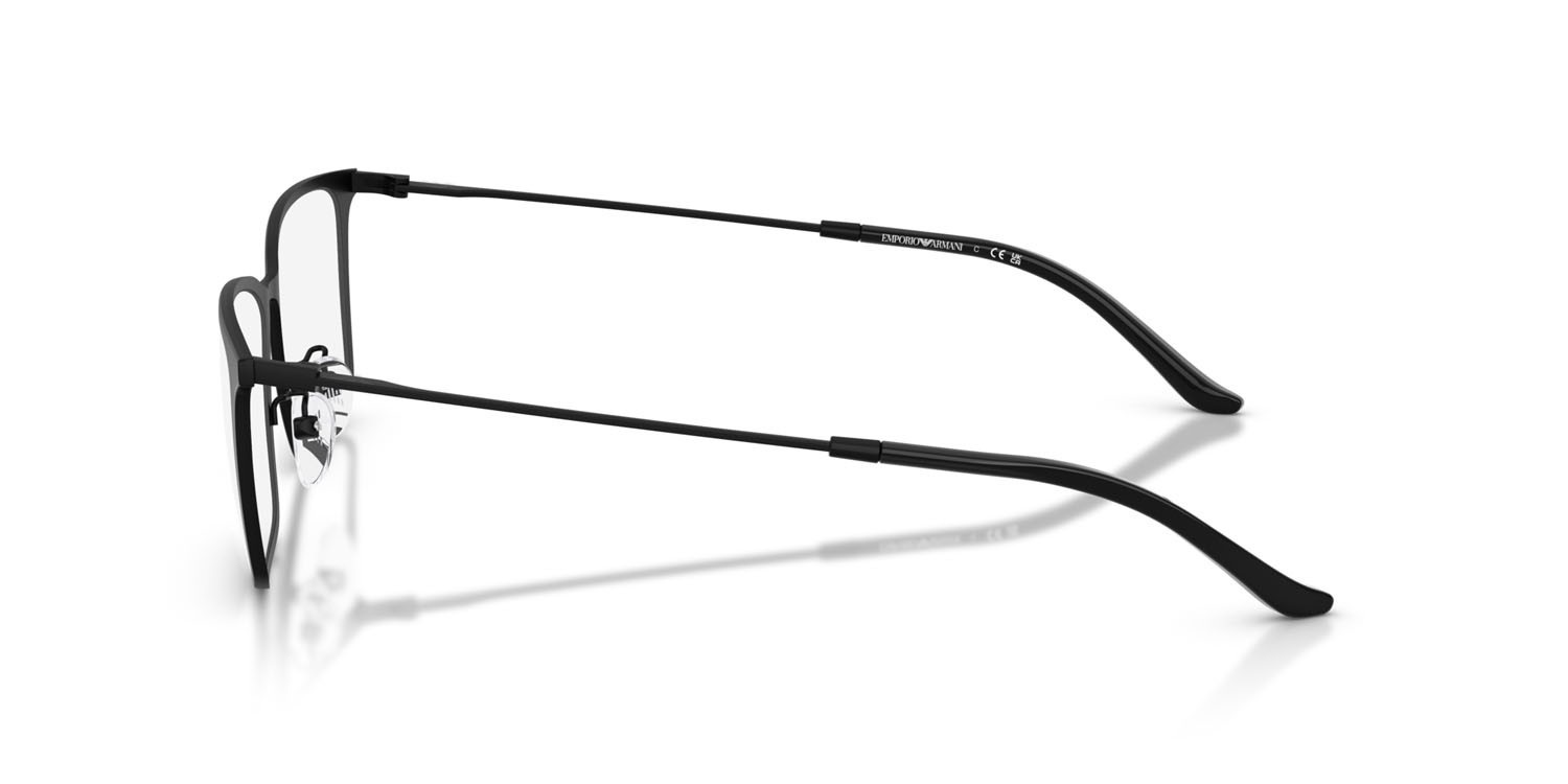 Occhiali da vista Emporio Armani EA 1173D (3001) colore nero opaco forma quadrato lenti lente demo