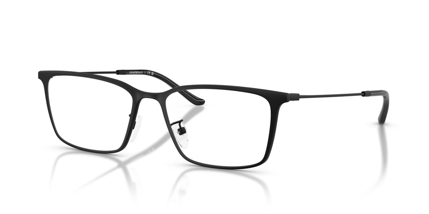 Occhiali da vista Emporio Armani EA 1173D (3001) colore nero opaco forma quadrato lenti lente demo
