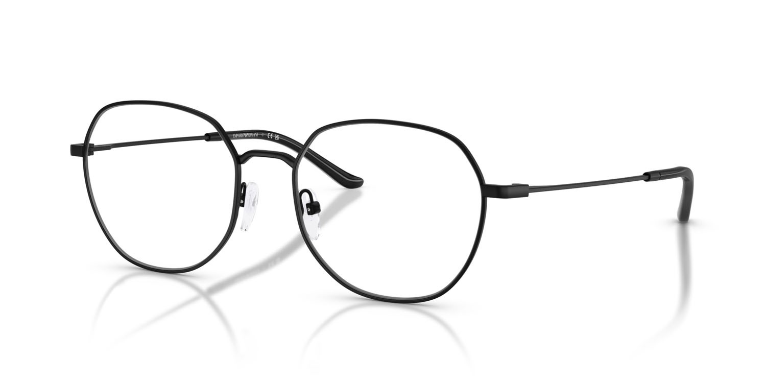 Occhiali da vista Emporio Armani EA 1174D (3001) colore nero opaco forma rotondo lenti lente demo