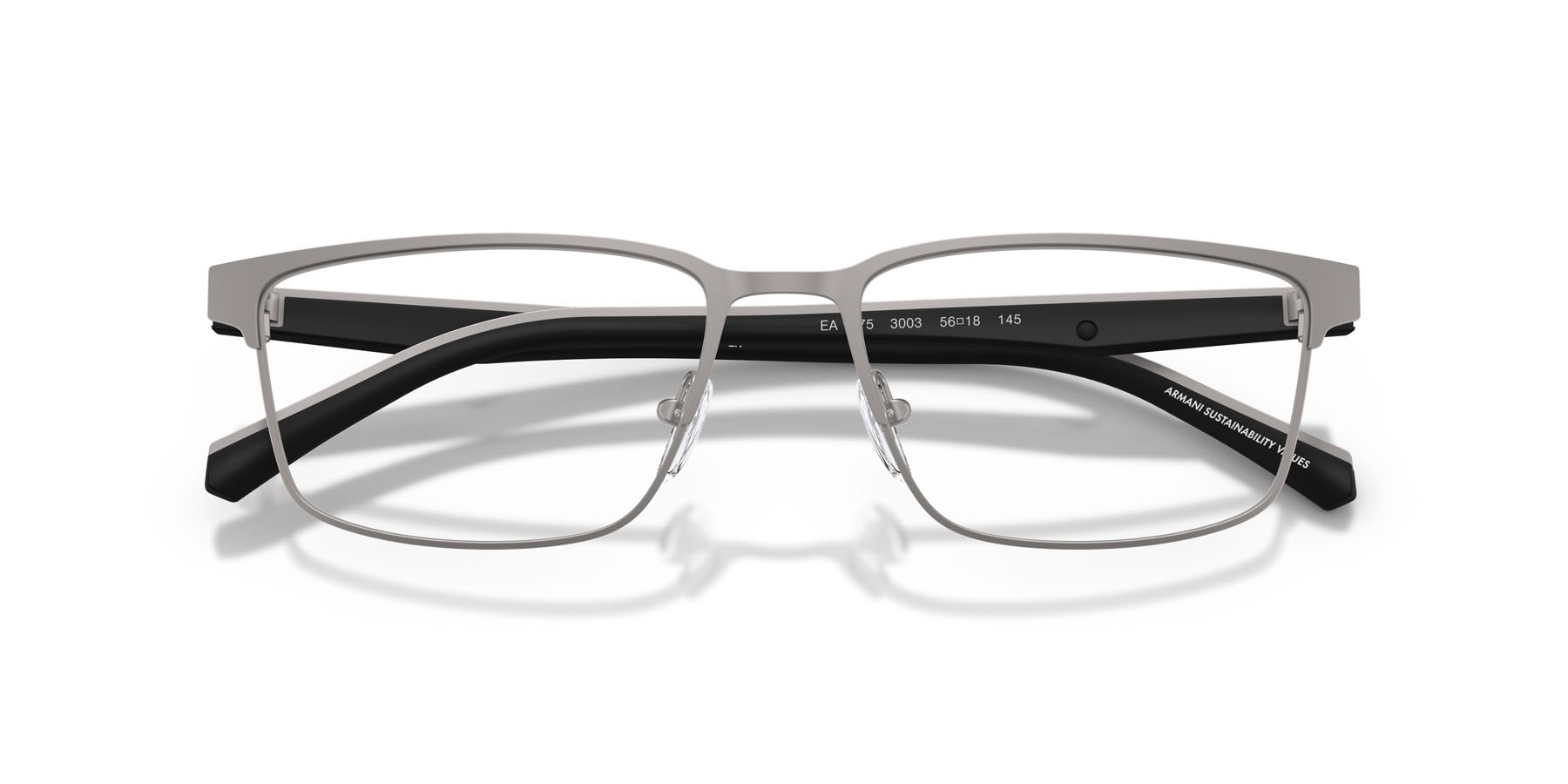 Occhiali da vista Emporio Armani EA 1175 (3003) colore gunmetal opaco forma rettangolare lenti lente demo