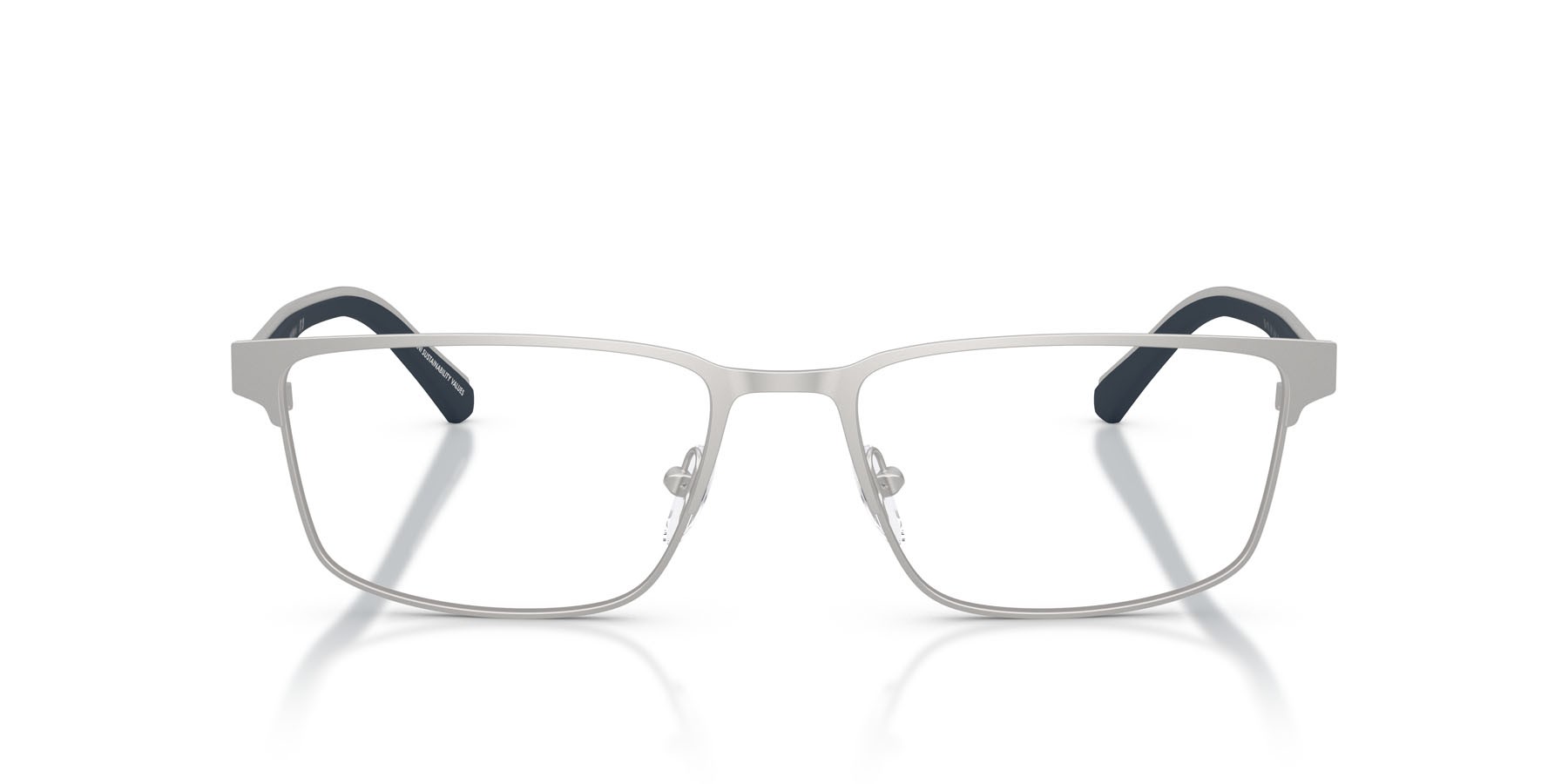 Occhiali da vista Emporio Armani EA 1175 (3015) colore argento opaco forma rettangolare lenti lente demo