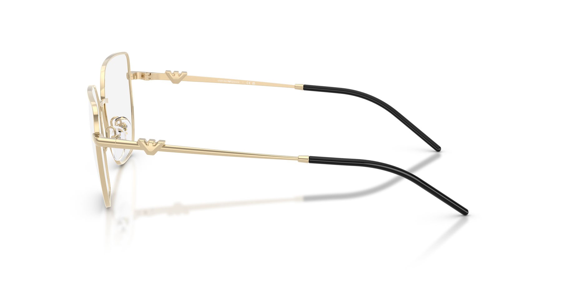 Eyeglasses Emporio Armani EA 1176 (3013) color oro pallido lucido shape irregular lenses lente demo