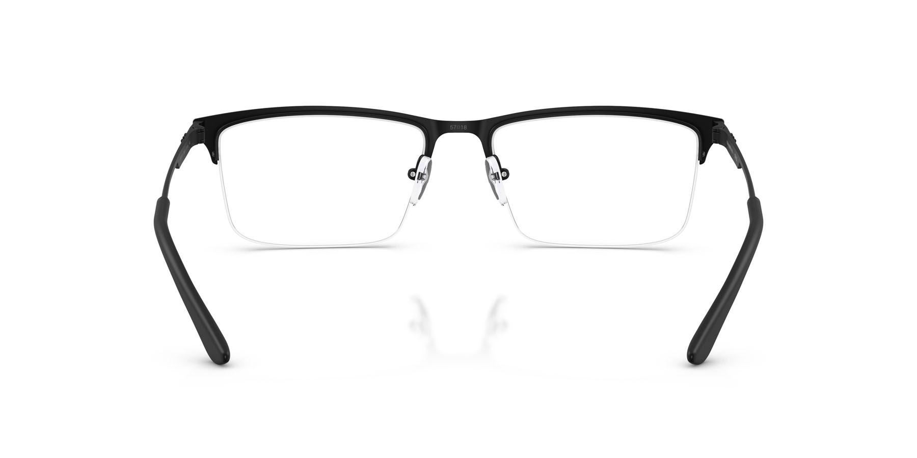 Occhiali da vista Emporio Armani EA 1177 (3001) colore nero opaco forma rettangolare lenti lente demo