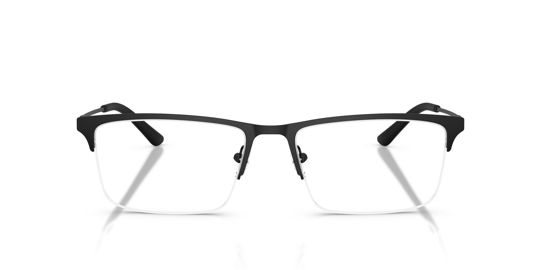 Occhiali da vista Emporio Armani EA 1177 (3001) colore nero opaco forma rettangolare lenti lente demo