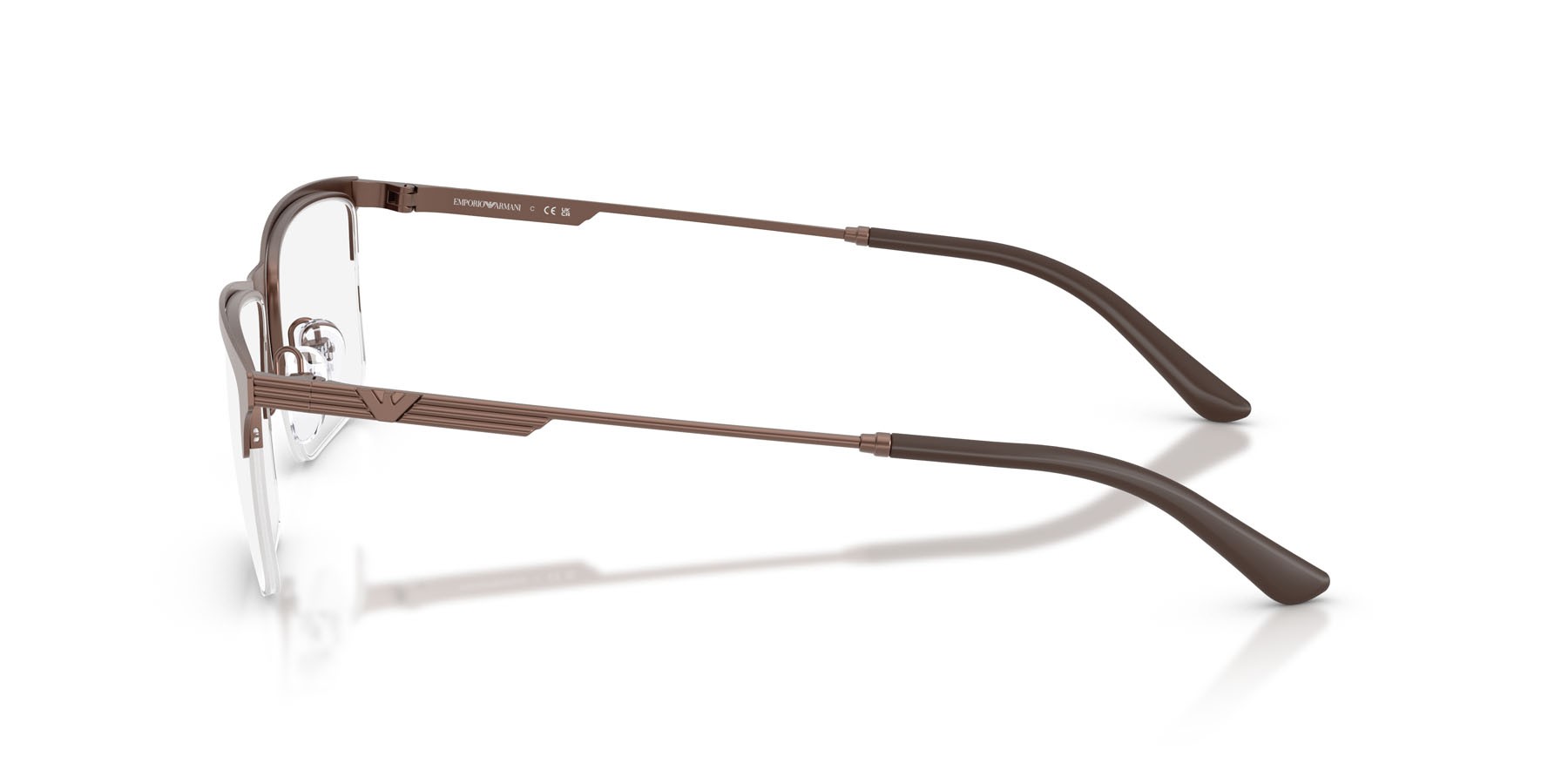 Occhiali da vista Emporio Armani EA 1177 (3006) colore bronzo opaco forma rettangolare lenti lente demo