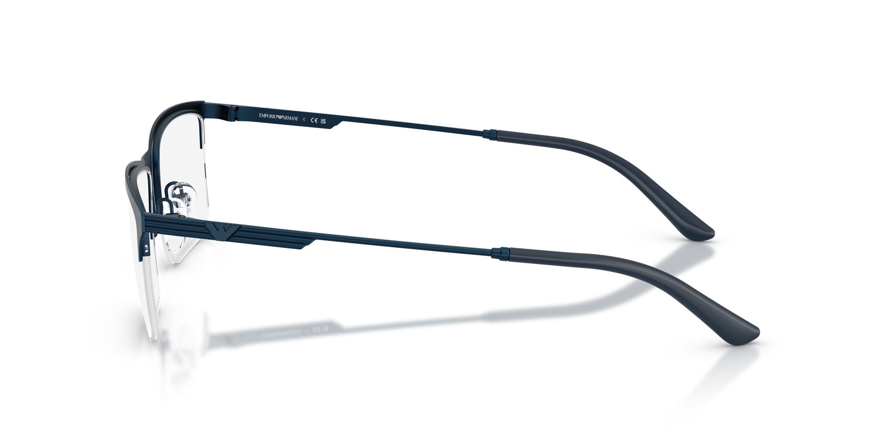 Occhiali da vista Emporio Armani EA 1177 (3424) colore metal blue forma rettangolare lenti lente demo