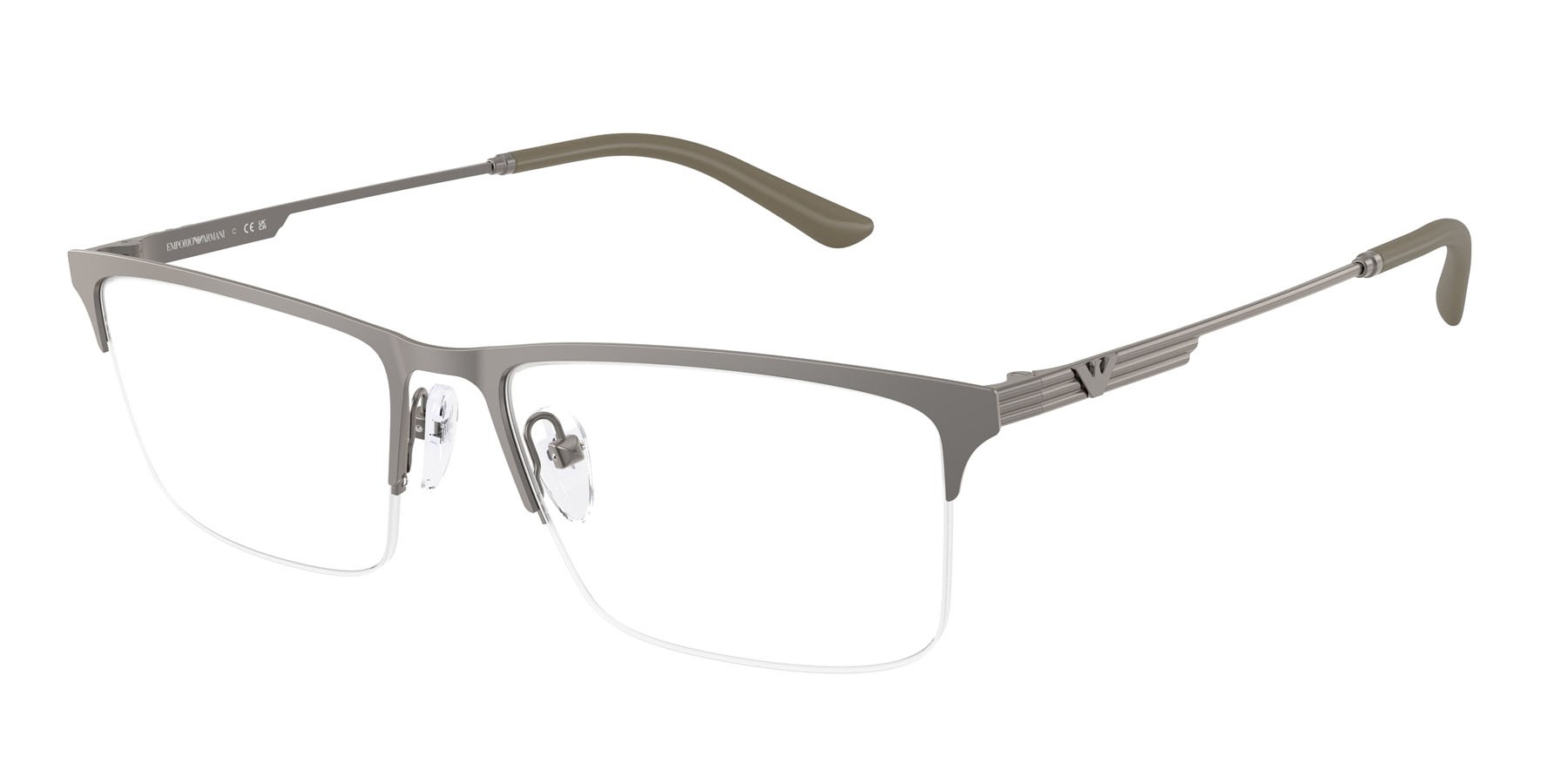 Occhiali da vista Emporio Armani EA 1177 (3425) colore grigio opaco forma rettangolare lenti lente demo