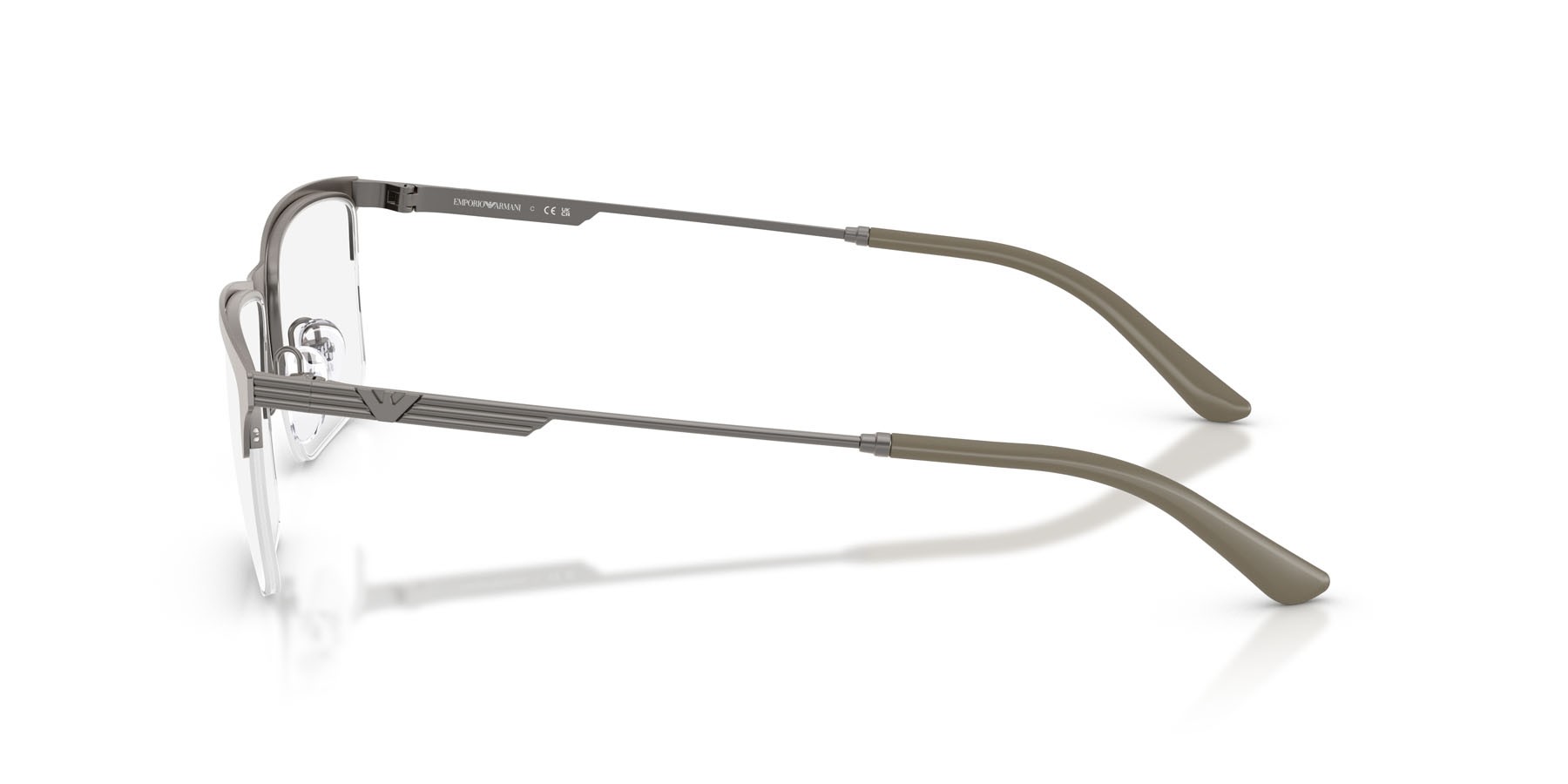 Occhiali da vista Emporio Armani EA 1177 (3425) colore grigio opaco forma rettangolare lenti lente demo