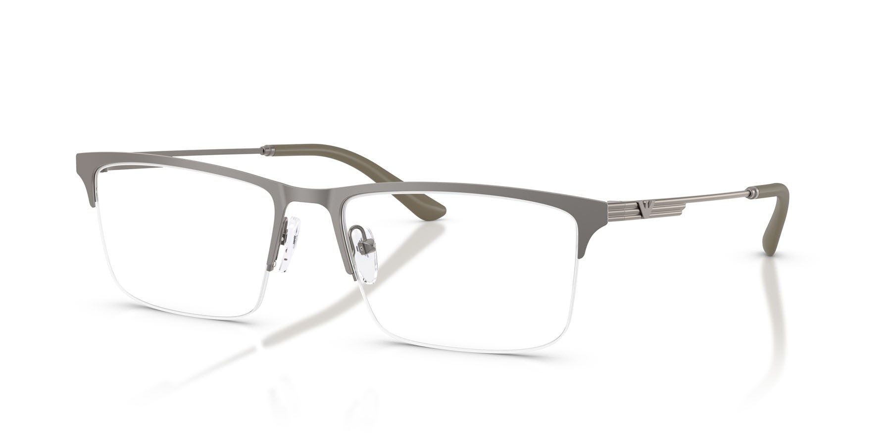 Occhiali da vista Emporio Armani EA 1177 (3425) colore grigio opaco forma rettangolare lenti lente demo