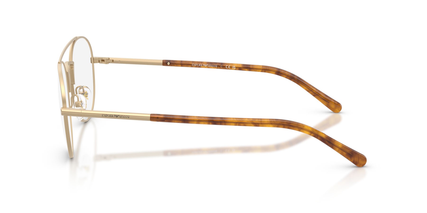 Occhiali da vista Emporio Armani EA 1178 (3002) colore oro pallido opaco forma aviator lenti lente demo