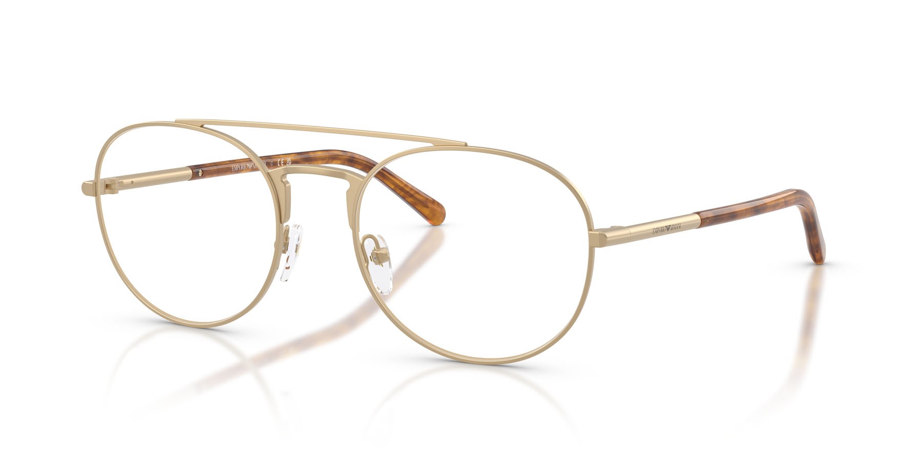 Occhiali da vista Emporio Armani EA 1178 (3002) colore oro pallido opaco forma aviator lenti lente demo
