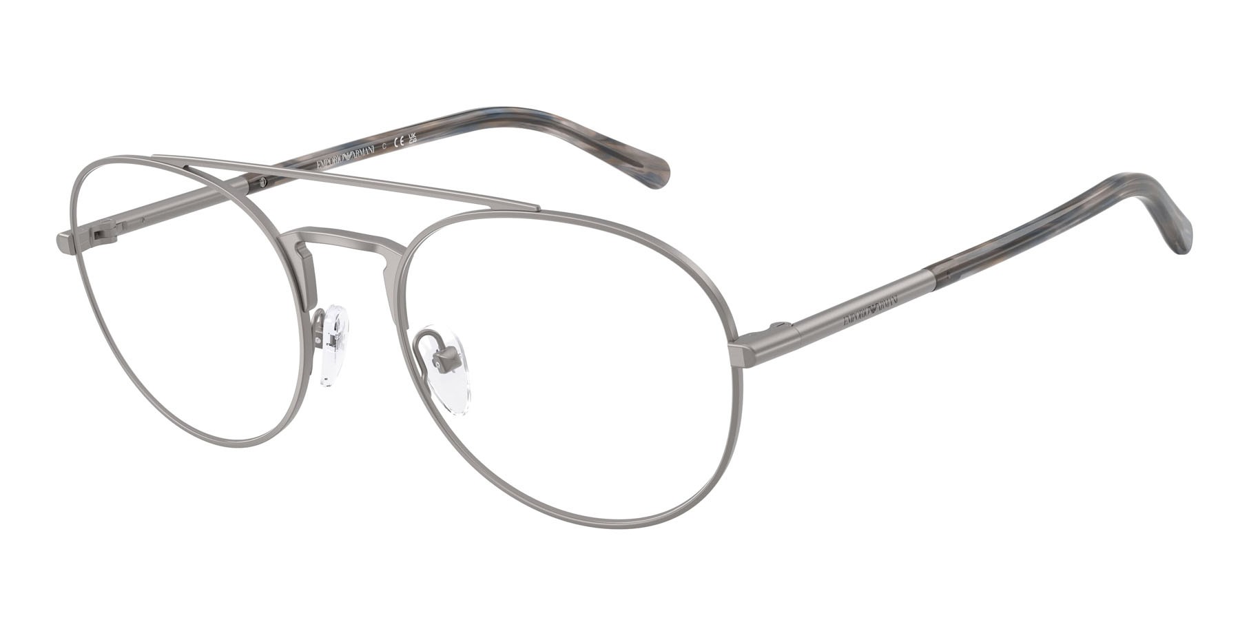 Occhiali da vista Emporio Armani EA 1178 (3003) colore gunmetal opaco forma aviator lenti lente demo