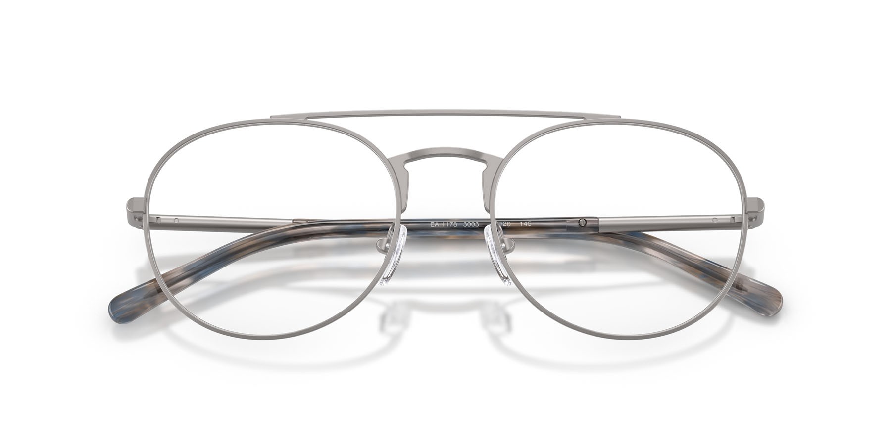 Occhiali da vista Emporio Armani EA 1178 (3003) colore gunmetal opaco forma aviator lenti lente demo