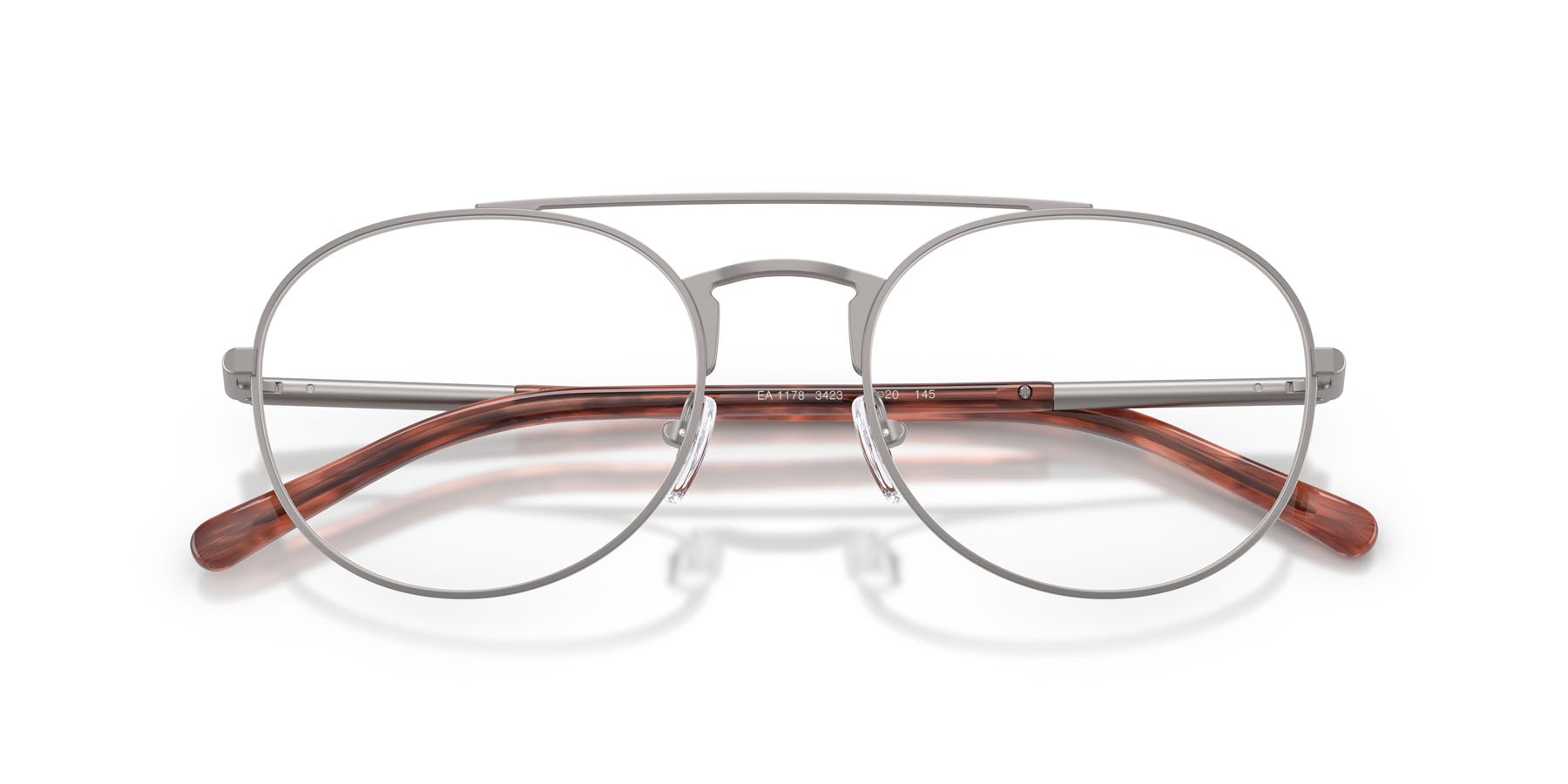 Occhiali da vista Emporio Armani EA 1178 (3423) colore gunmetal opaco forma aviator lenti lente demo