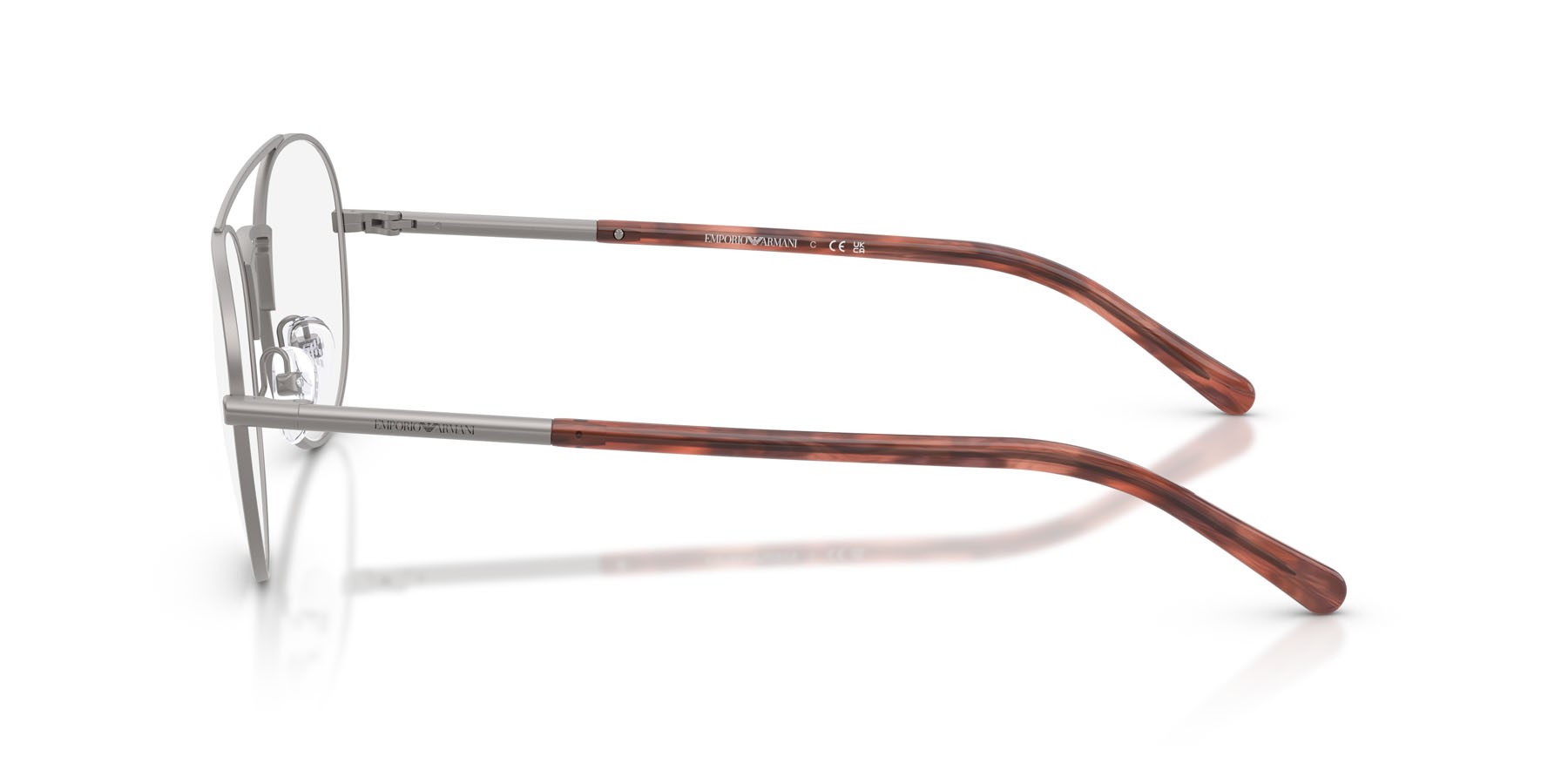 Occhiali da vista Emporio Armani EA 1178 (3423) colore gunmetal opaco forma aviator lenti lente demo