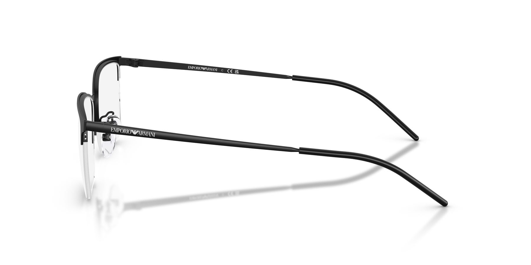 Occhiali da vista Emporio Armani EA 1179D (3001) colore nero opaco forma irregolare lenti lente demo