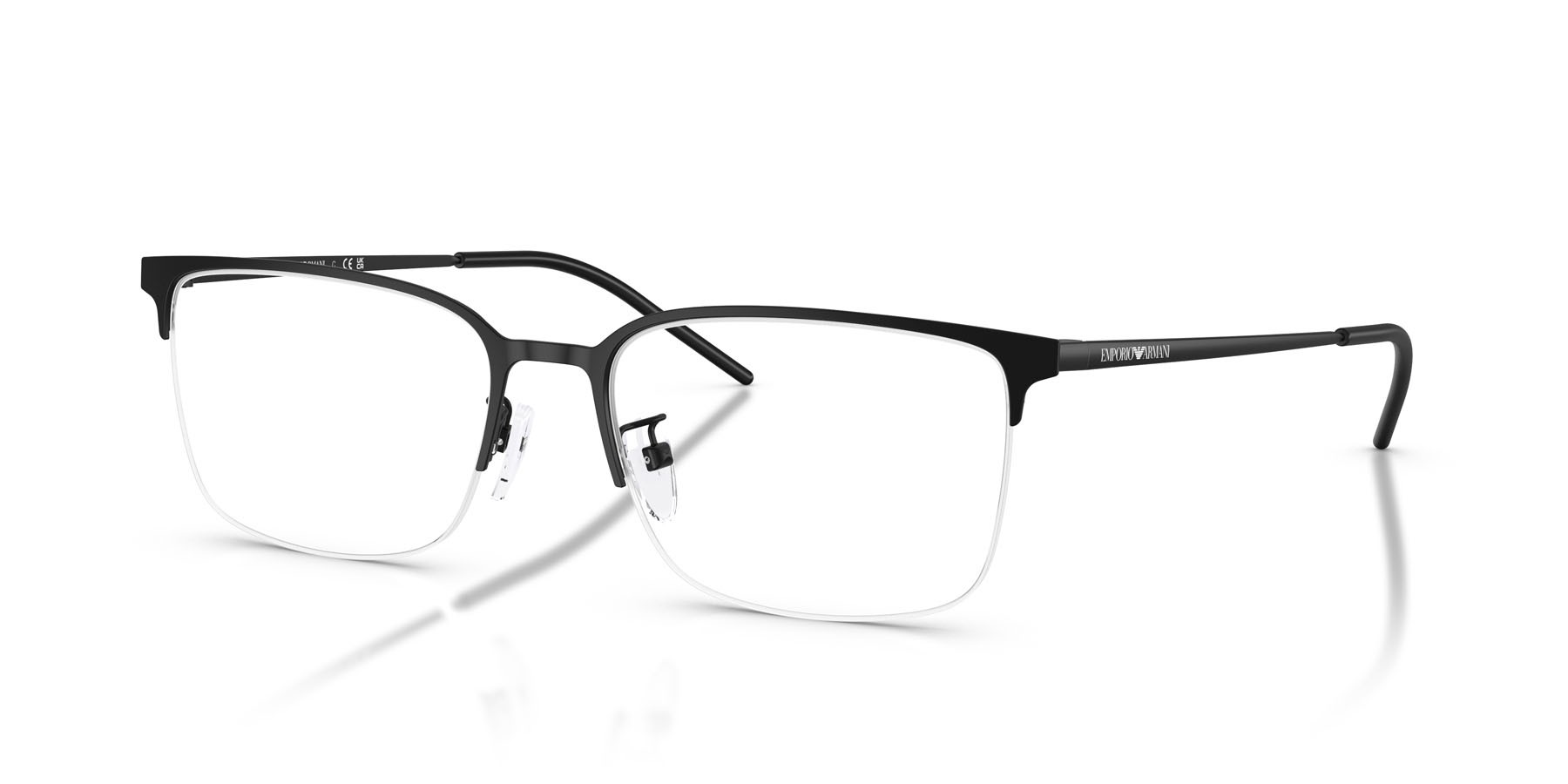 Occhiali da vista Emporio Armani EA 1179D (3001) colore nero opaco forma irregolare lenti lente demo