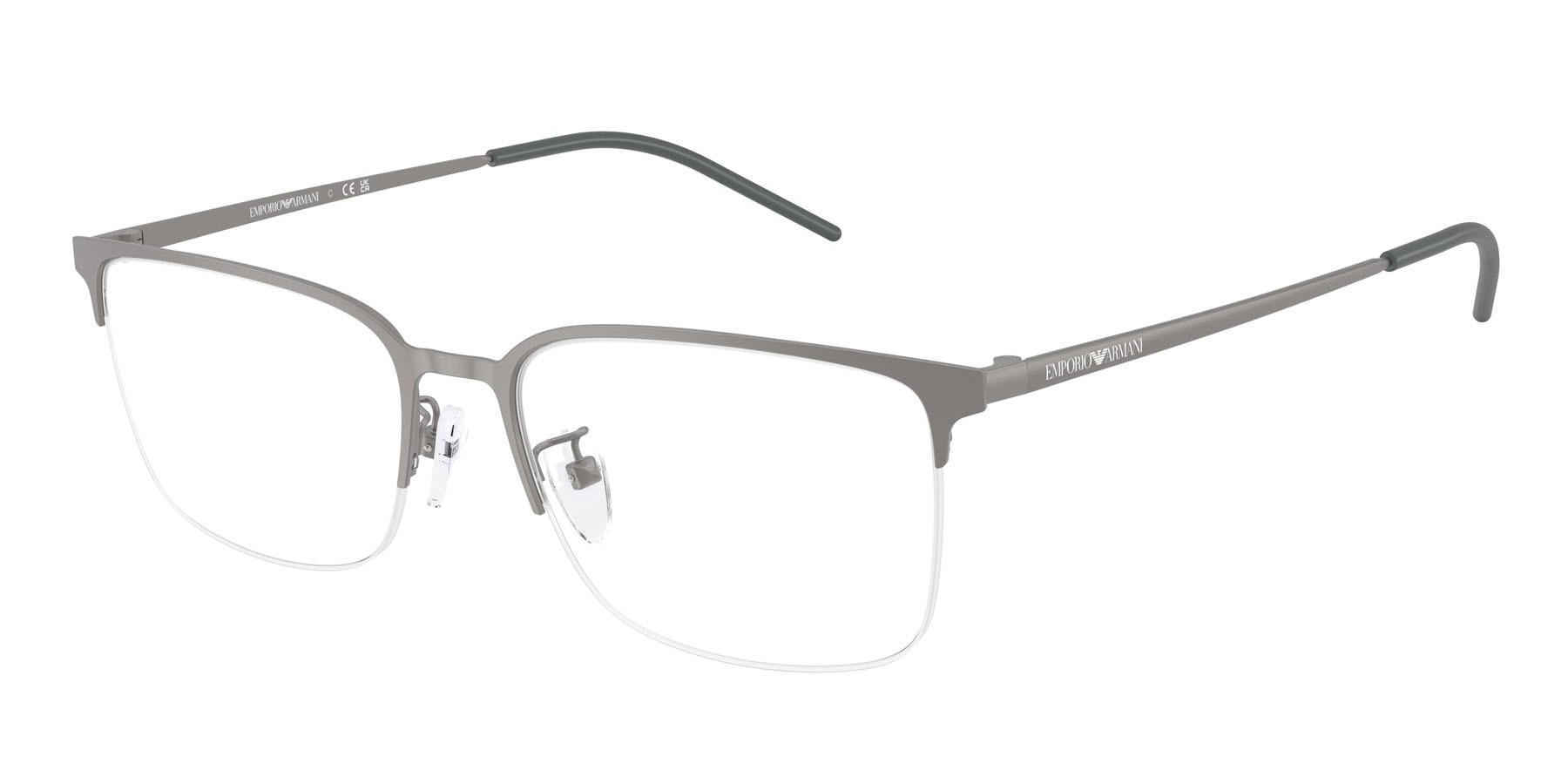 Occhiali da vista Emporio Armani EA 1179D (3003) colore gunmetal opaco forma irregolare lenti lente demo
