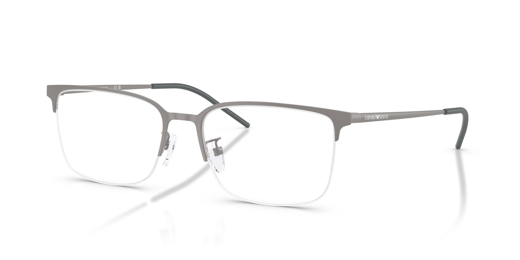 Occhiali da vista Emporio Armani EA 1179D (3003) colore gunmetal opaco forma irregolare lenti lente demo