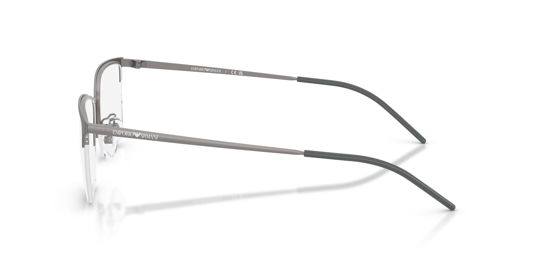 Occhiali da vista Emporio Armani EA 1179D (3010) colore grigio opaco forma irregolare lenti lente demo