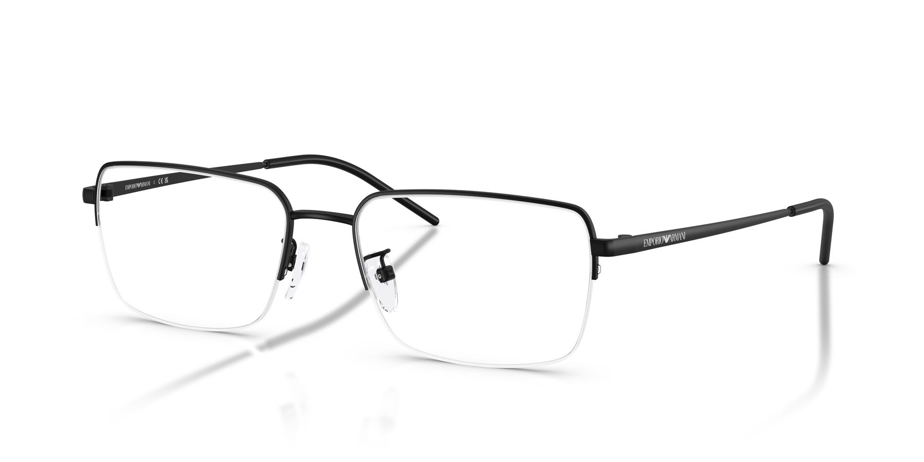 Occhiali da vista Emporio Armani EA 1180D (3001) colore nero opaco forma quadrato lenti lente demo