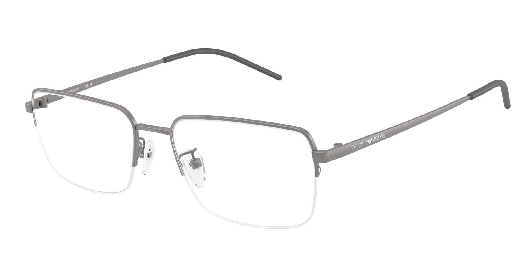 Occhiali da vista Emporio Armani EA 1180D (3003) colore gunmetal opaco forma quadrato lenti lente demo