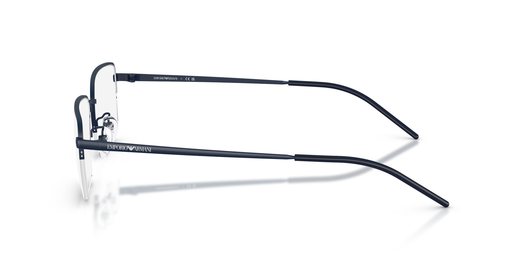 Occhiali da vista Emporio Armani EA 1180D (3018) colore blu opaco forma quadrato lenti lente demo