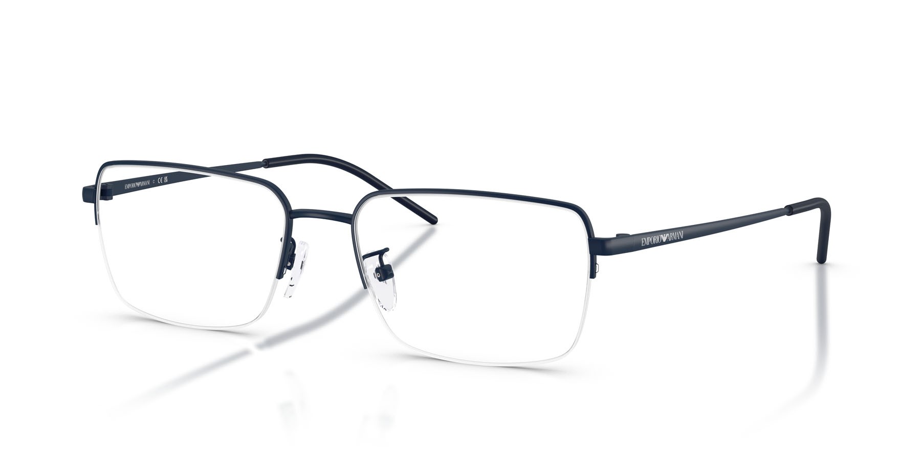Occhiali da vista Emporio Armani EA 1180D (3018) colore blu opaco forma quadrato lenti lente demo