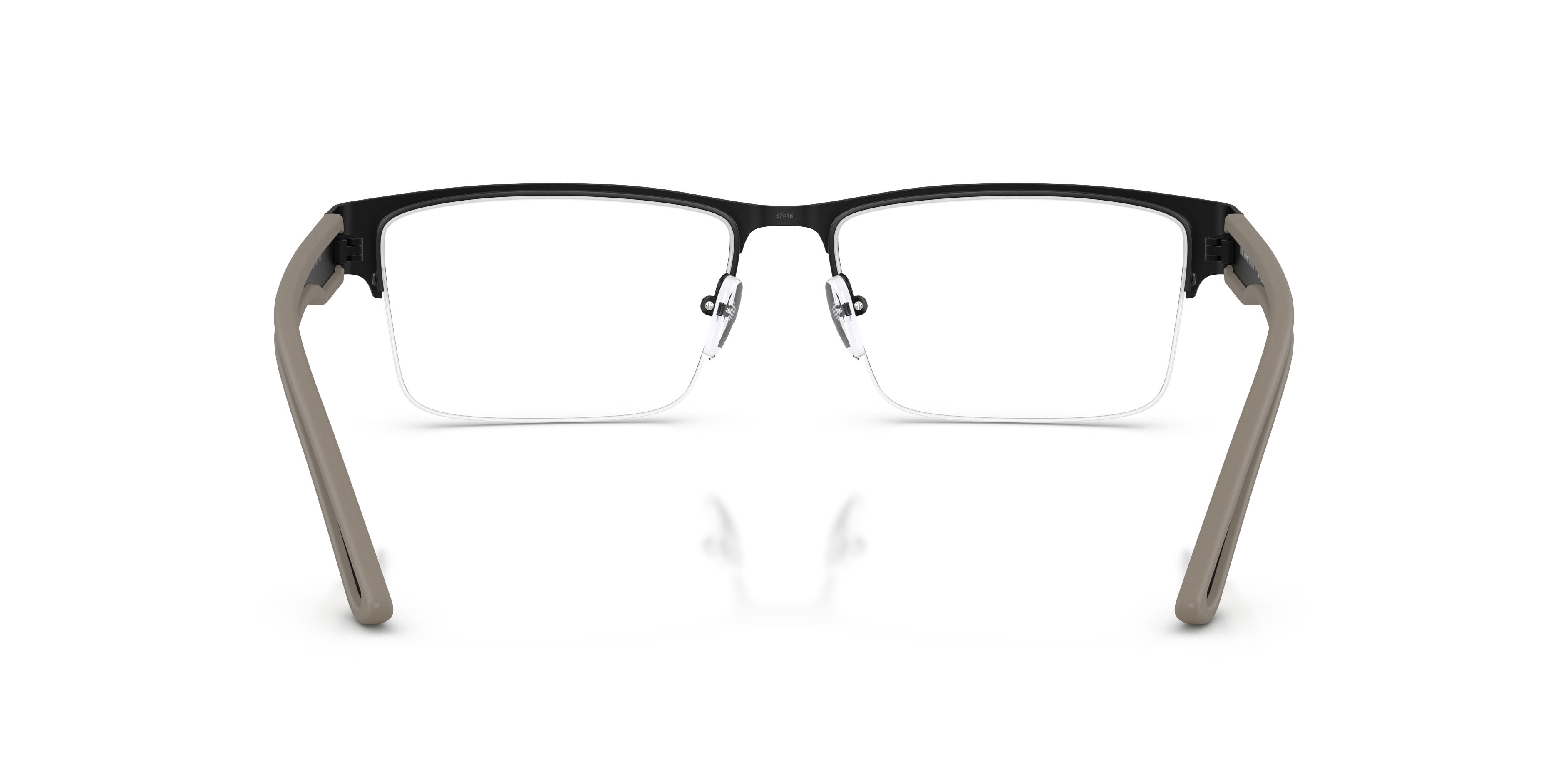 Occhiali da vista Emporio Armani EA 1182 (3001) colore nero opaco gommato forma rettangolare lenti lente demo