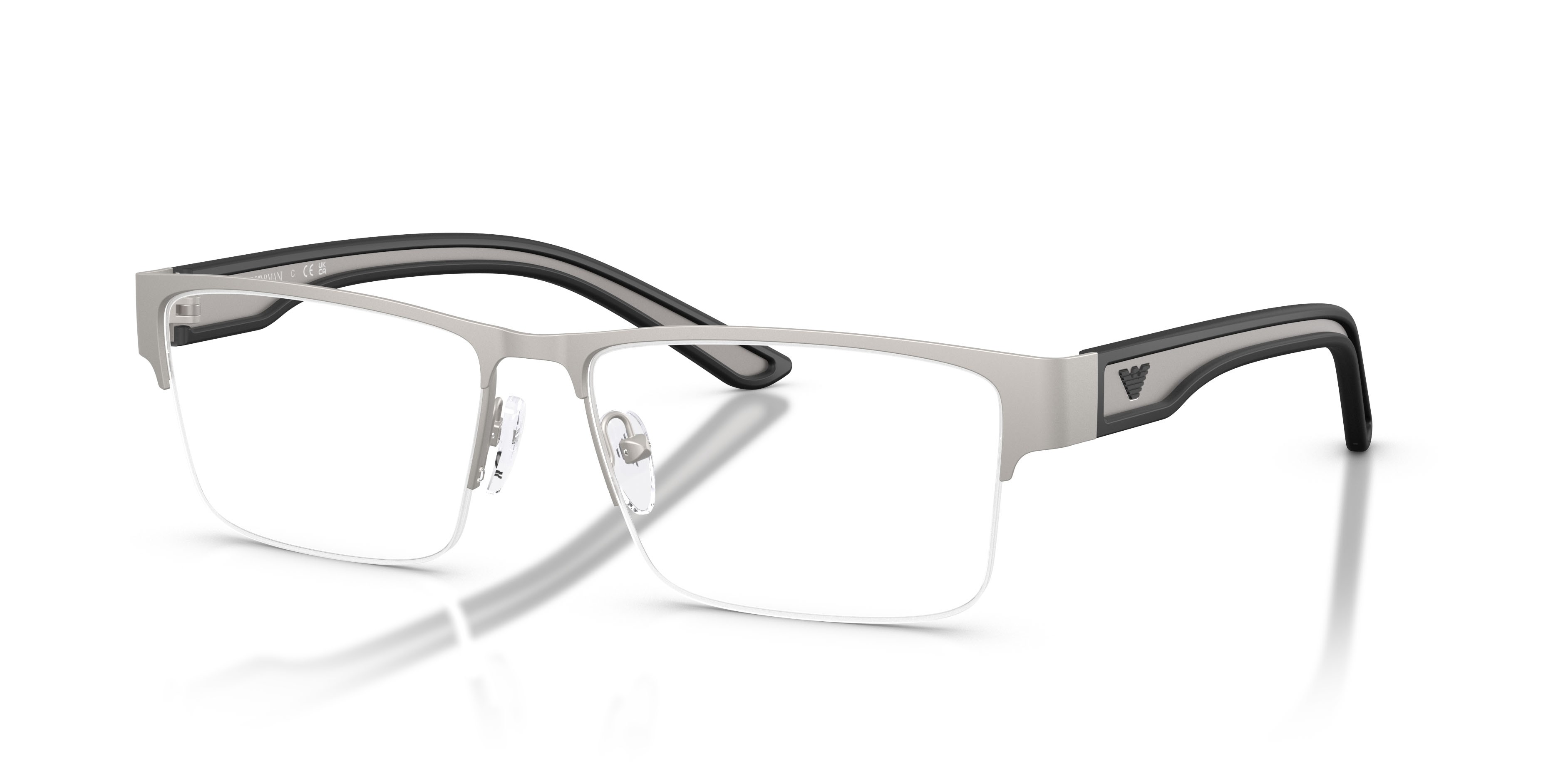Occhiali da vista Emporio Armani EA 1182 (3003) colore gomma gunmetal forma rettangolare lenti lente demo