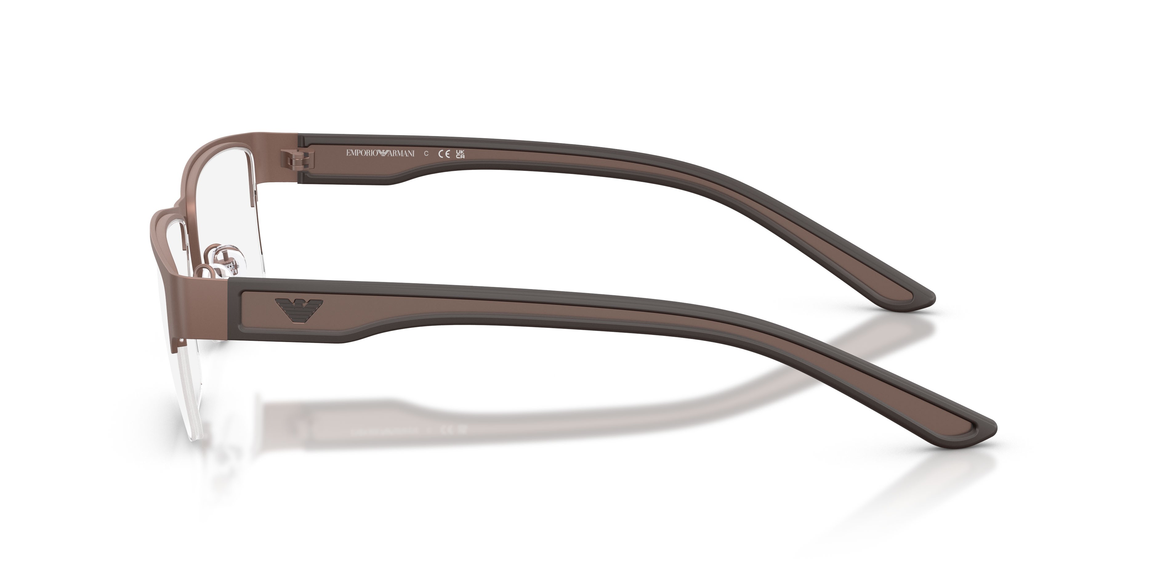 Occhiali da vista Emporio Armani EA 1182 (3006) colore rubber bronze forma rettangolare lenti lente demo