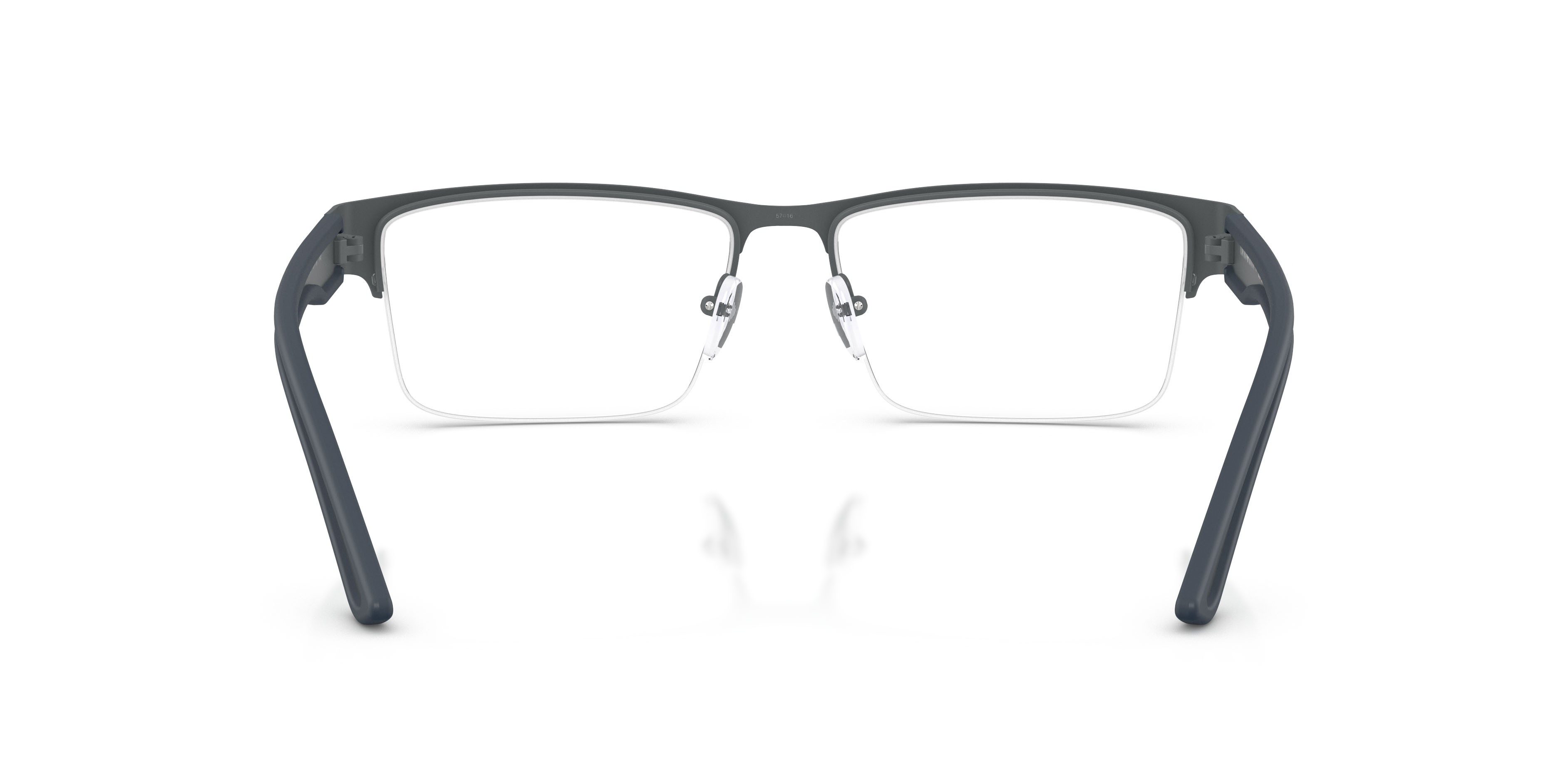 Occhiali da vista Emporio Armani EA 1182 (3010) colore rubberized grey forma rettangolare lenti lente demo