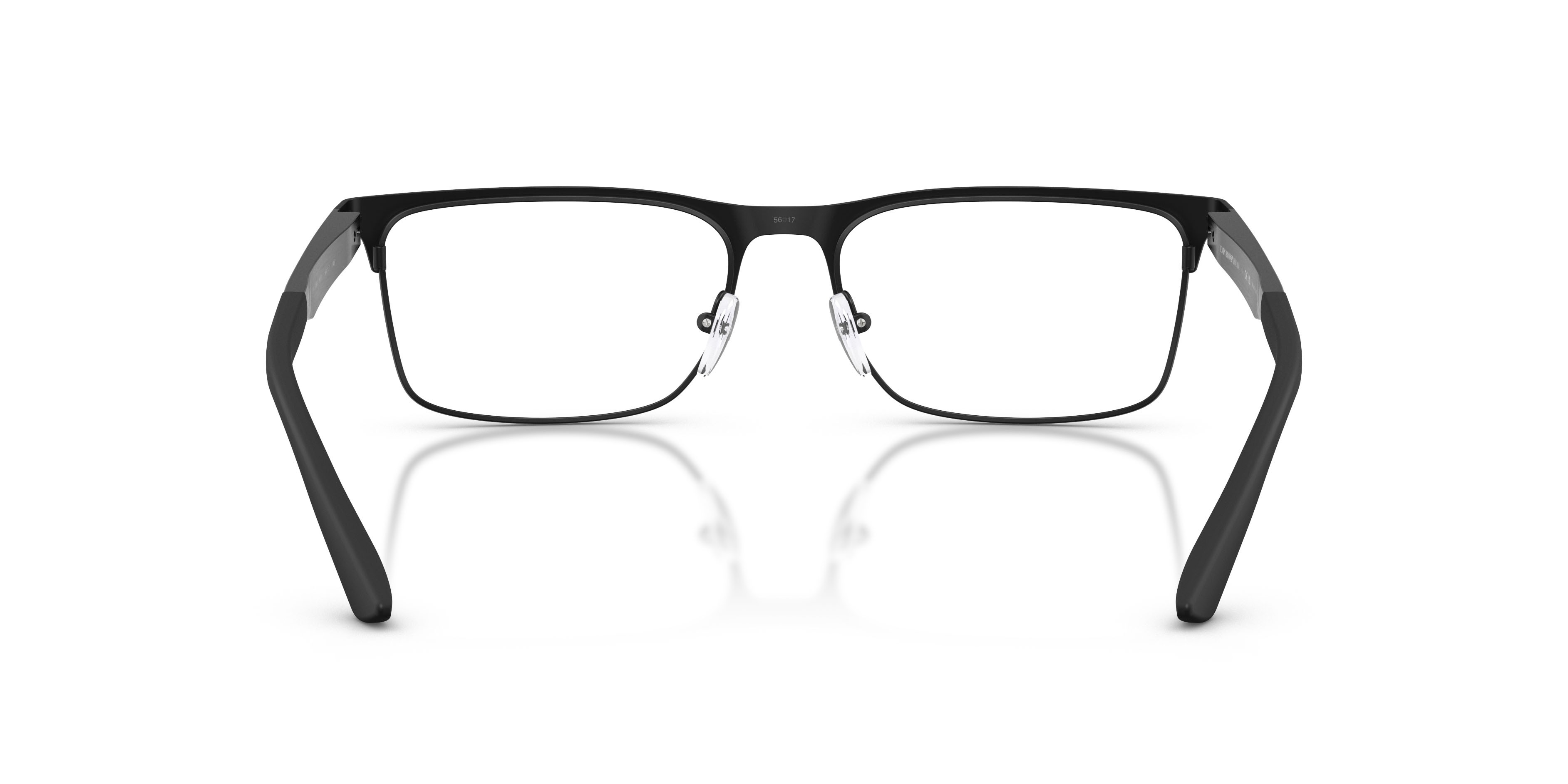 Occhiali da vista Emporio Armani EA 1183 (3001) colore nero opaco forma rettangolare lenti lente demo