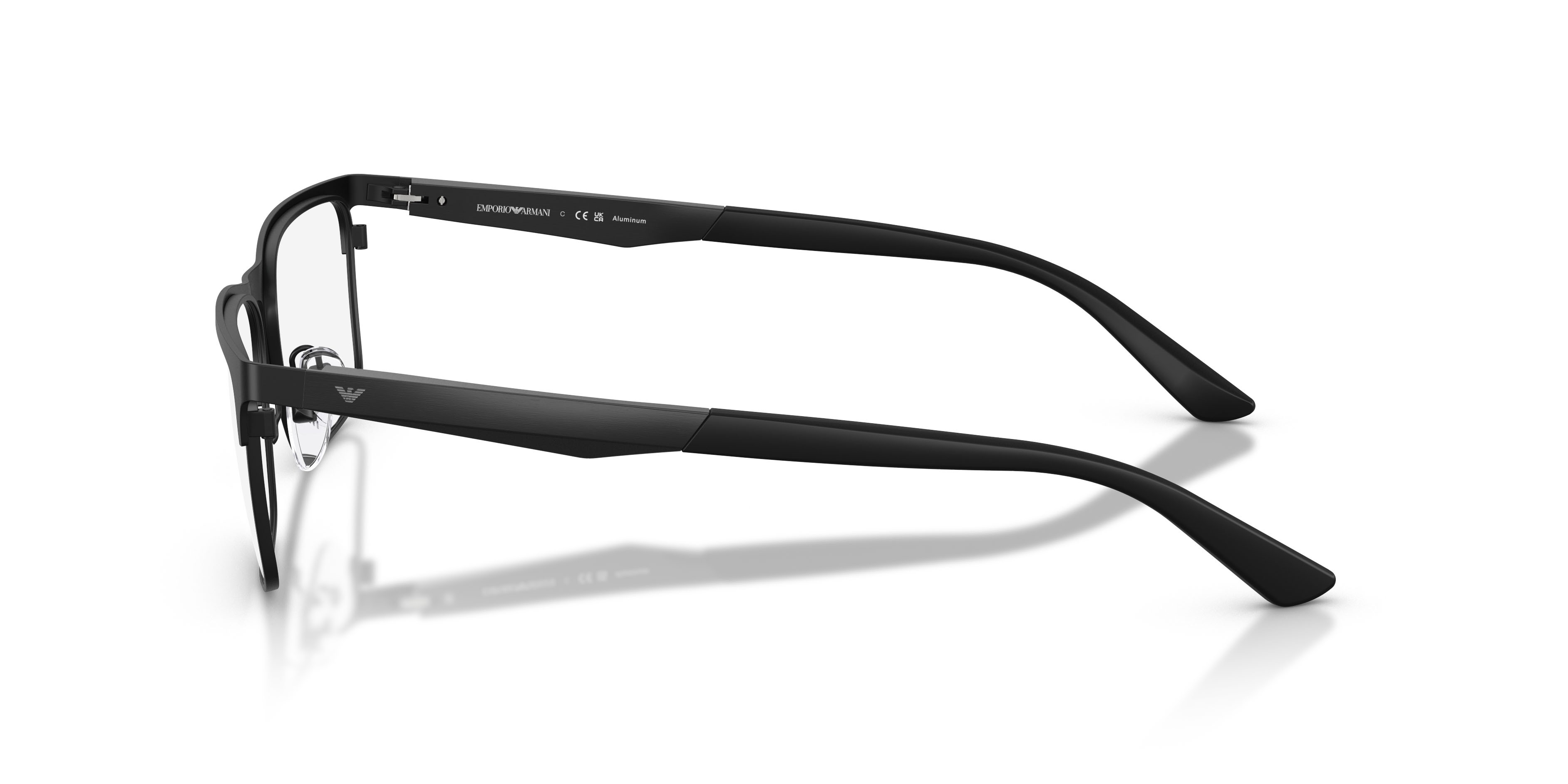 Occhiali da vista Emporio Armani EA 1183 (3001) colore nero opaco forma rettangolare lenti lente demo