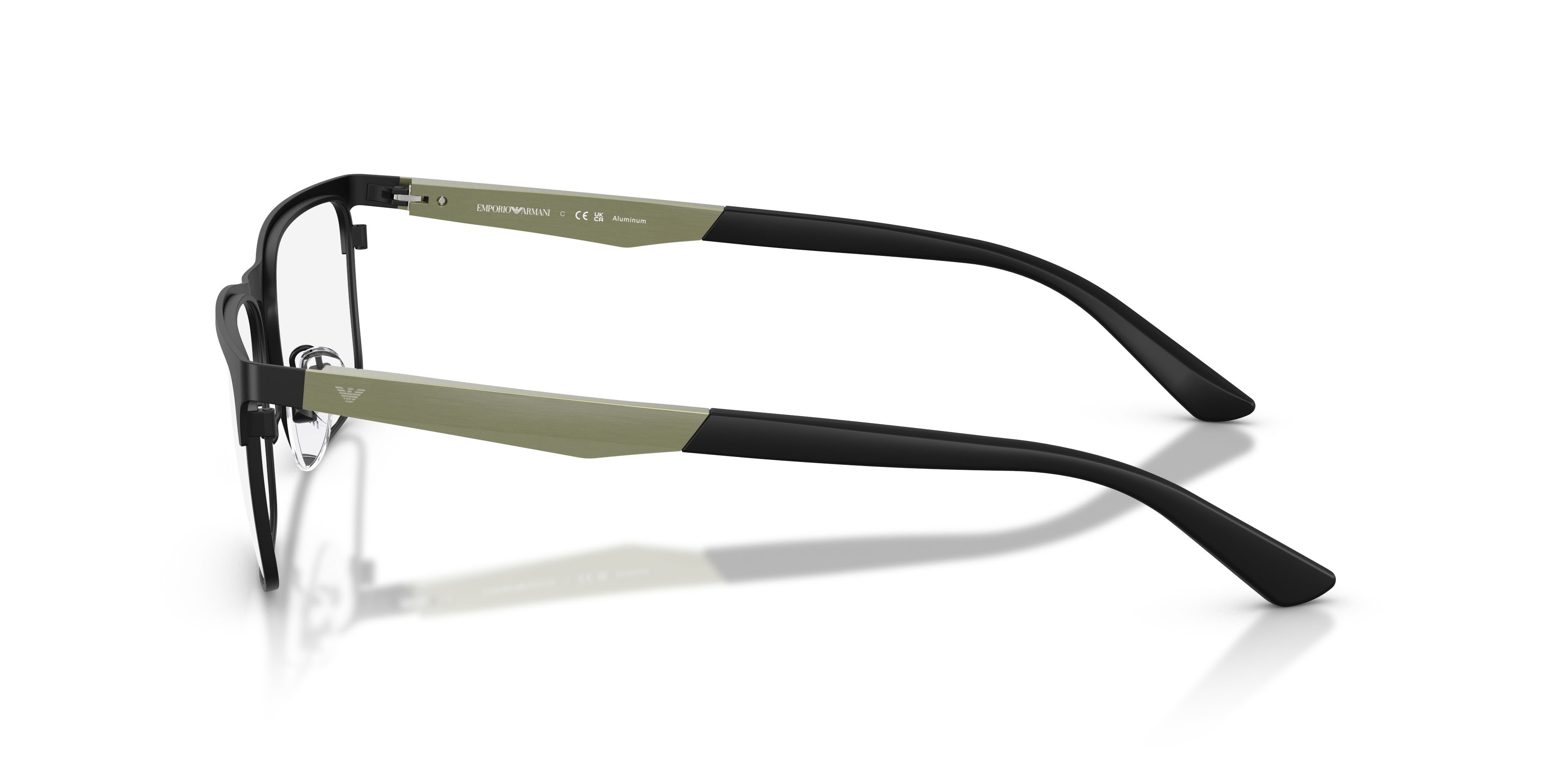 Occhiali da vista Emporio Armani EA 1183 (3433) colore nero opaco forma rettangolare lenti lente demo