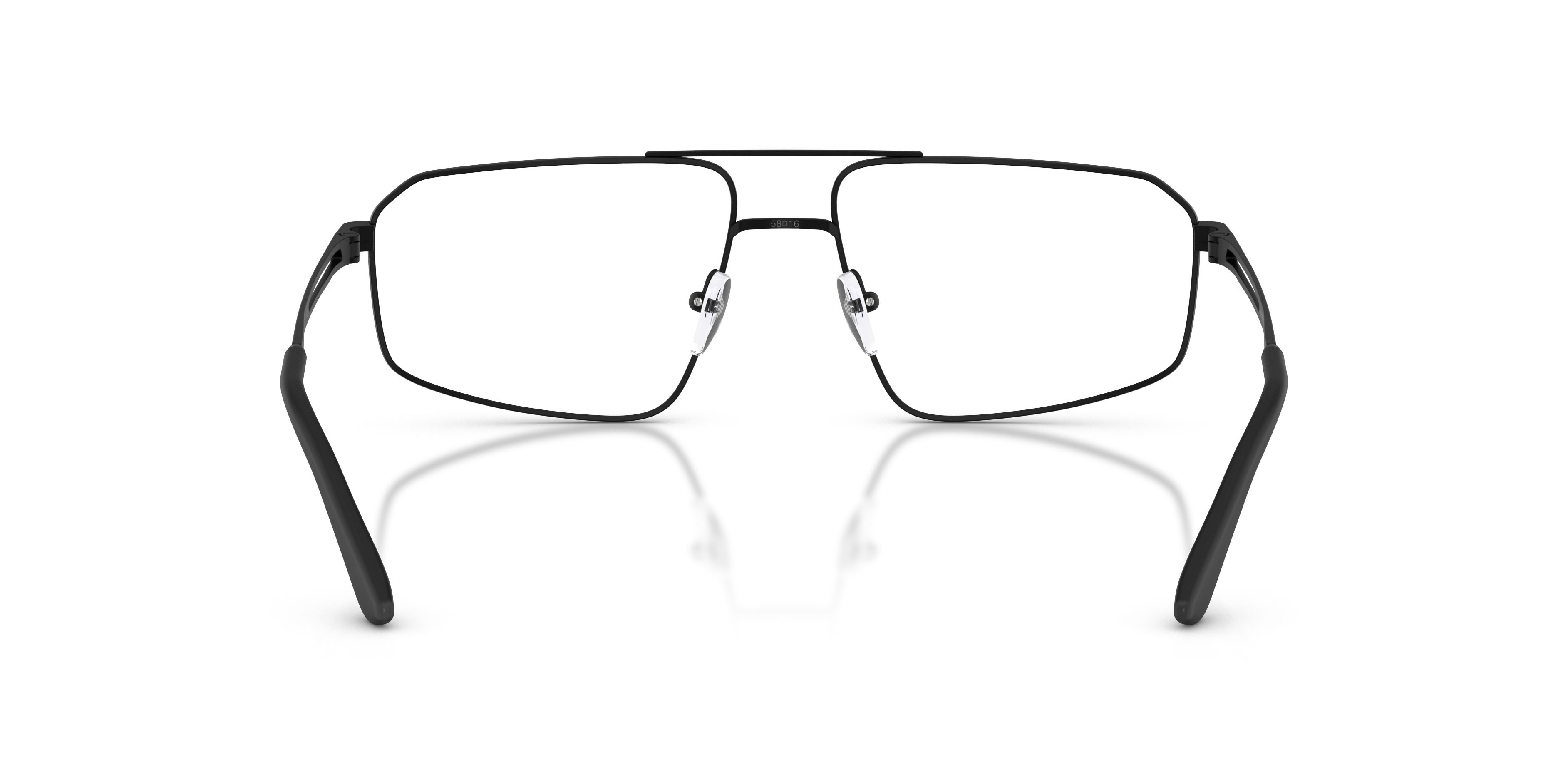 Occhiali da vista Emporio Armani EA 1184 (3001) colore nero opaco forma aviator lenti lente demo