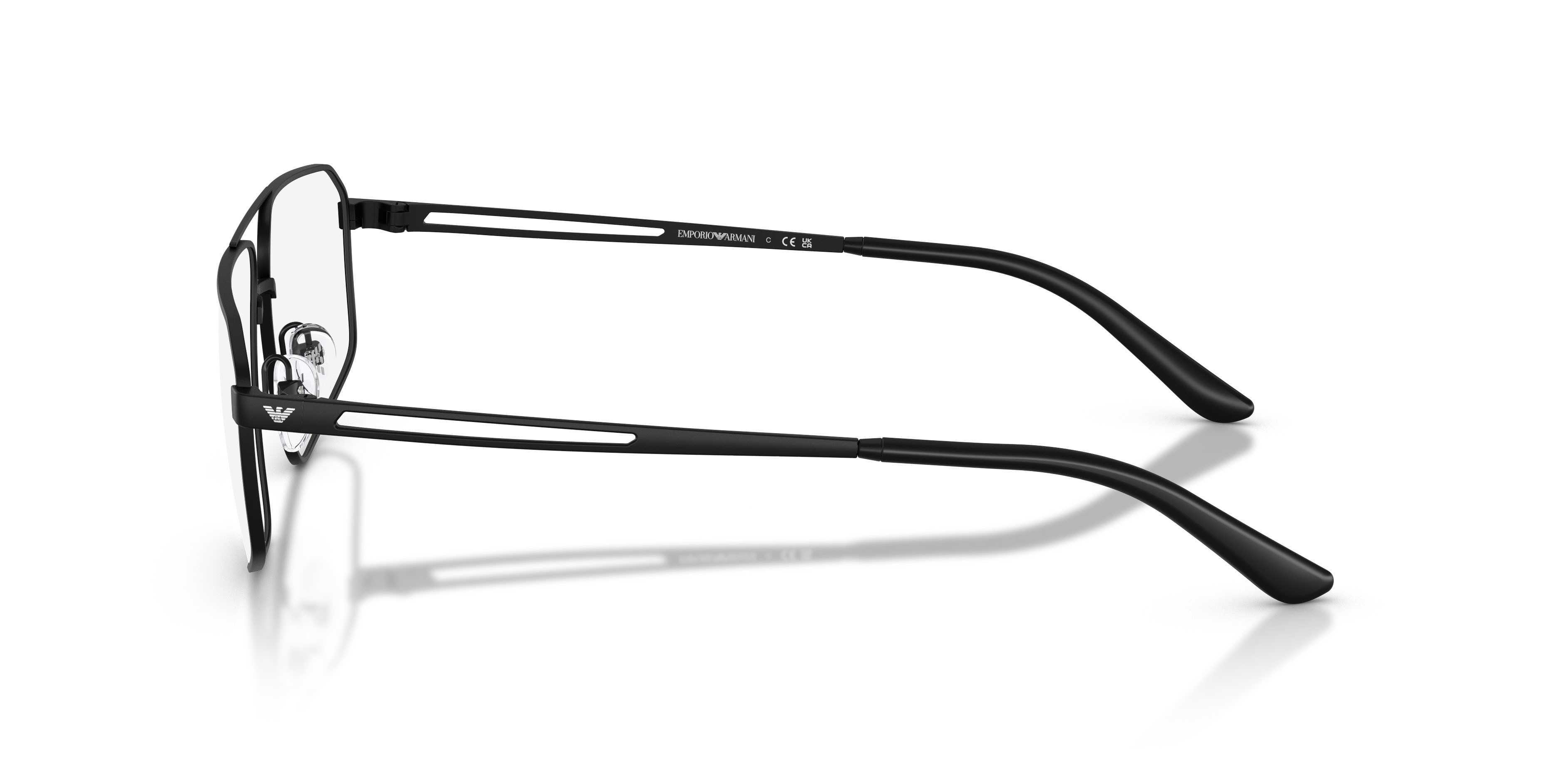 Occhiali da vista Emporio Armani EA 1184 (3001) colore nero opaco forma aviator lenti lente demo